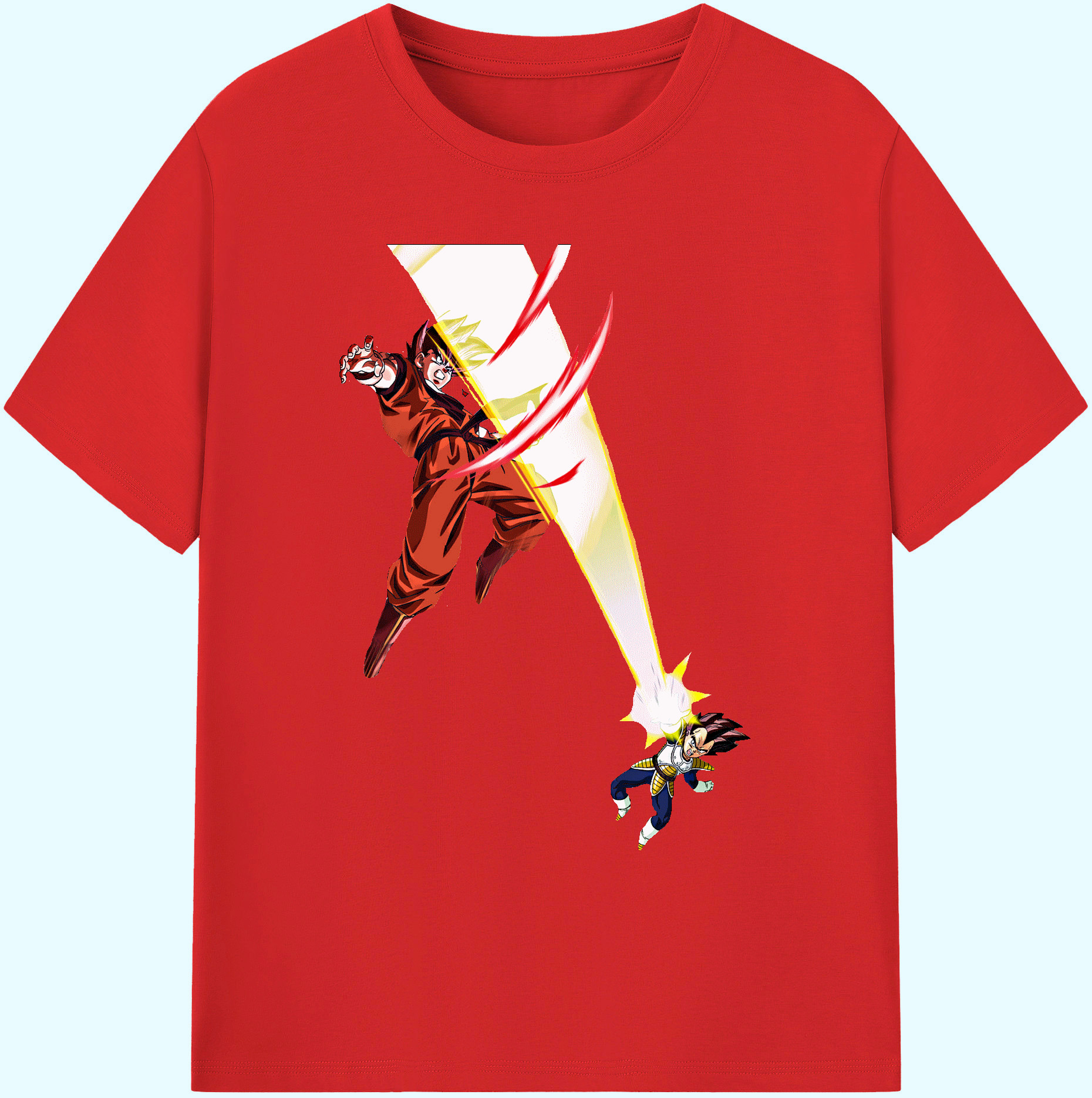 （画像用） ドラゴンボール ベジータ四世（Bejīta Yonsei）DRAGON BALL Vegeta IV 綿100％ メンズ半袖Tシャツ｜肌触りやわらか＆通気性