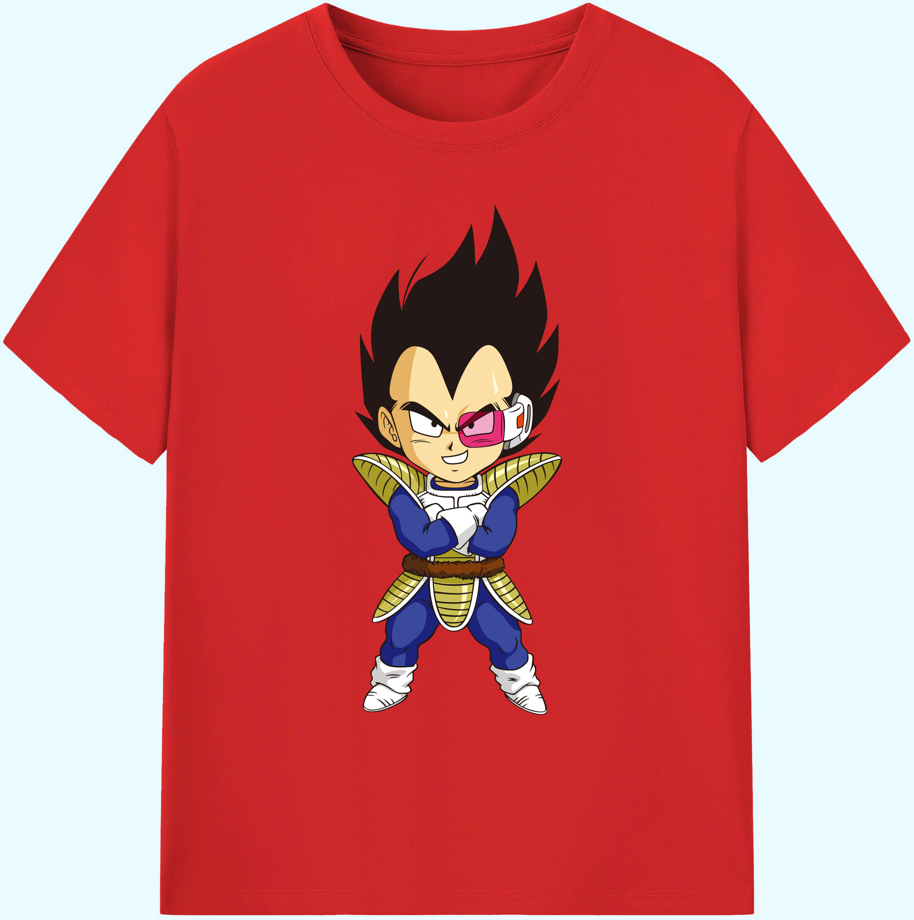 （画像用） ドラゴンボール ベジータ四世（Bejīta Yonsei）DRAGON BALL Vegeta IV 綿100％ メンズ半袖Tシャツ｜肌触りやわらか＆通気性
