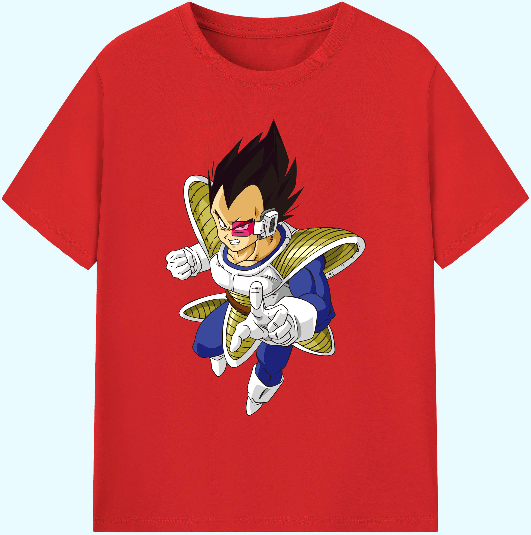 （画像用） ドラゴンボール ベジータ四世（Bejīta Yonsei）DRAGON BALL Vegeta IV 綿100％ メンズ半袖Tシャツ｜肌触りやわらか＆通気性