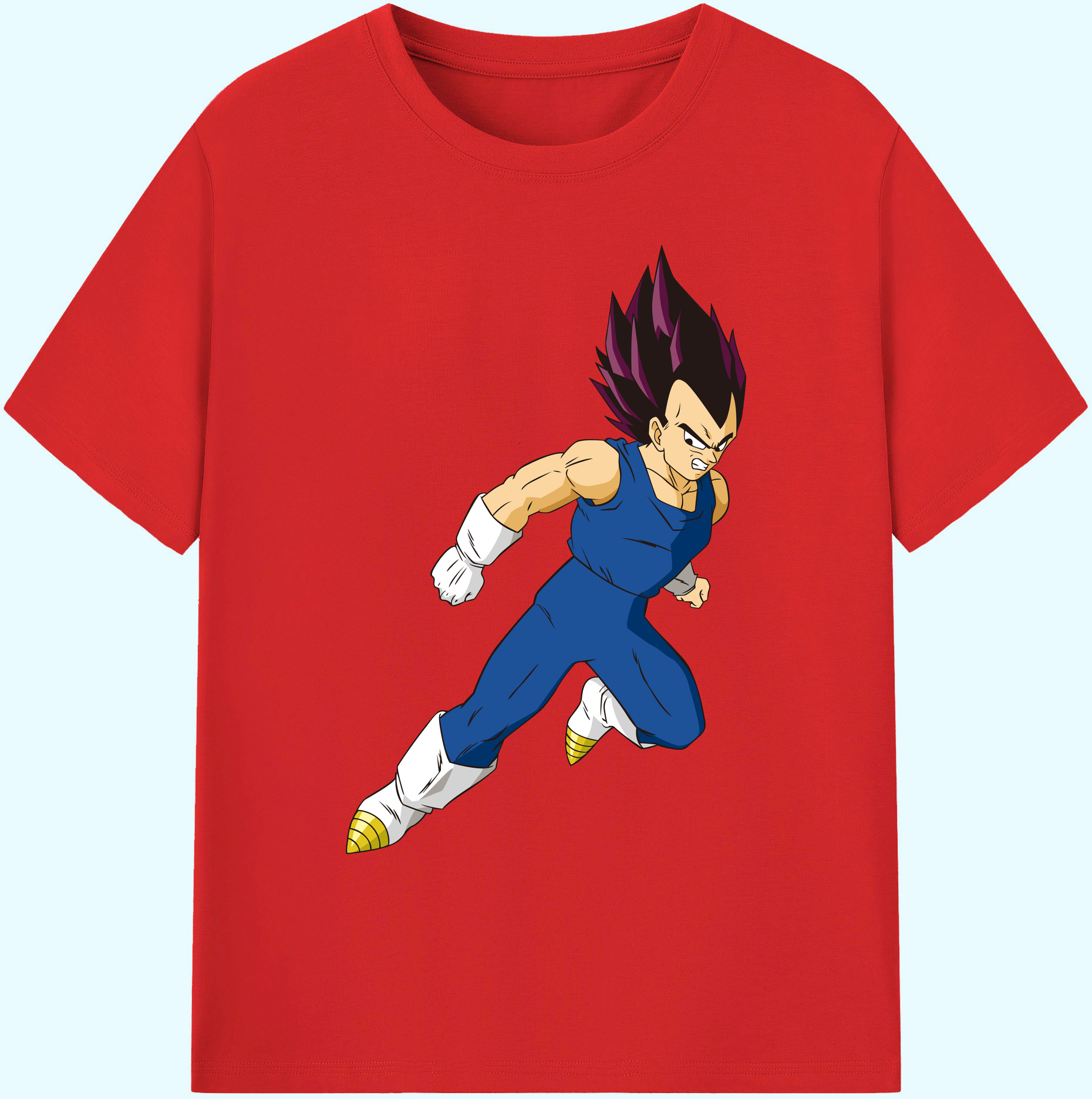 （画像用） ドラゴンボール ベジータ四世（Bejīta Yonsei）DRAGON BALL Vegeta IV 綿100％ メンズ半袖Tシャツ｜肌触りやわらか＆通気性