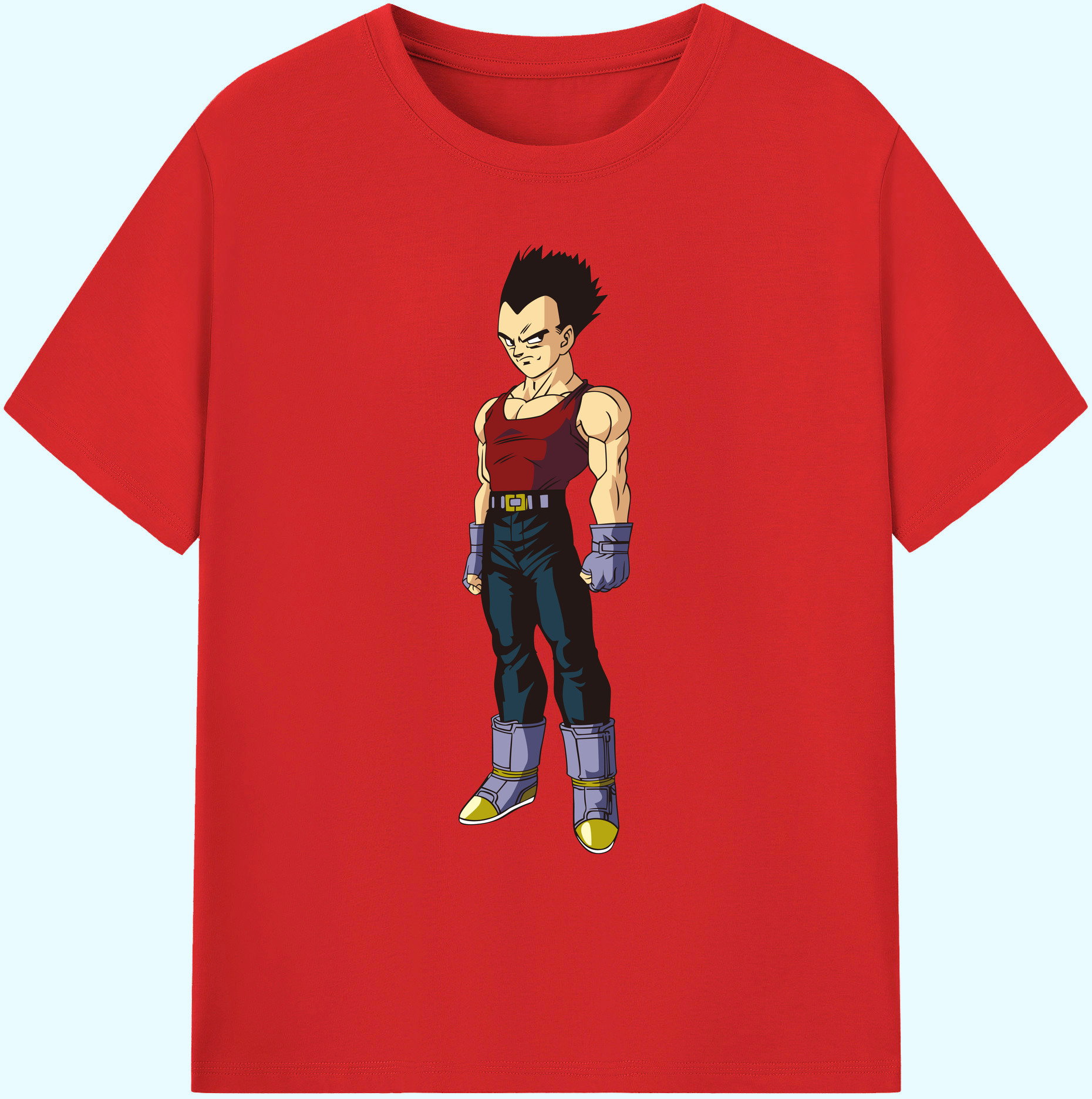 （画像用） ドラゴンボール ベジータ四世（Bejīta Yonsei）DRAGON BALL Vegeta IV 綿100％ メンズ半袖Tシャツ｜肌触りやわらか＆通気性