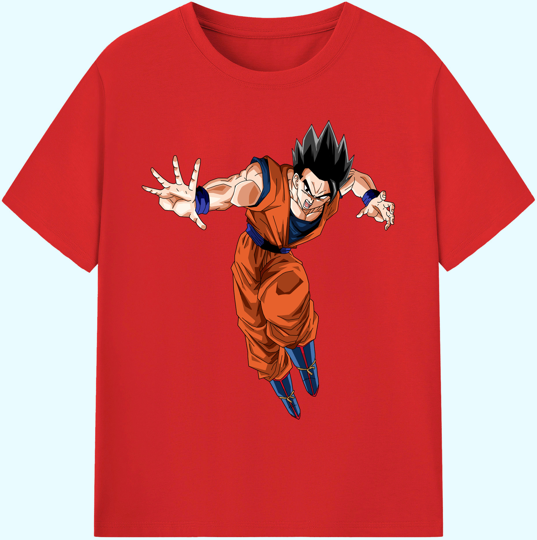 （画像用） ドラゴンボール 孫 悟飯（そんごはん）DRAGON BALL Son Gohan 綿100％ メンズ半袖Tシャツ｜肌触りやわらか＆通気性