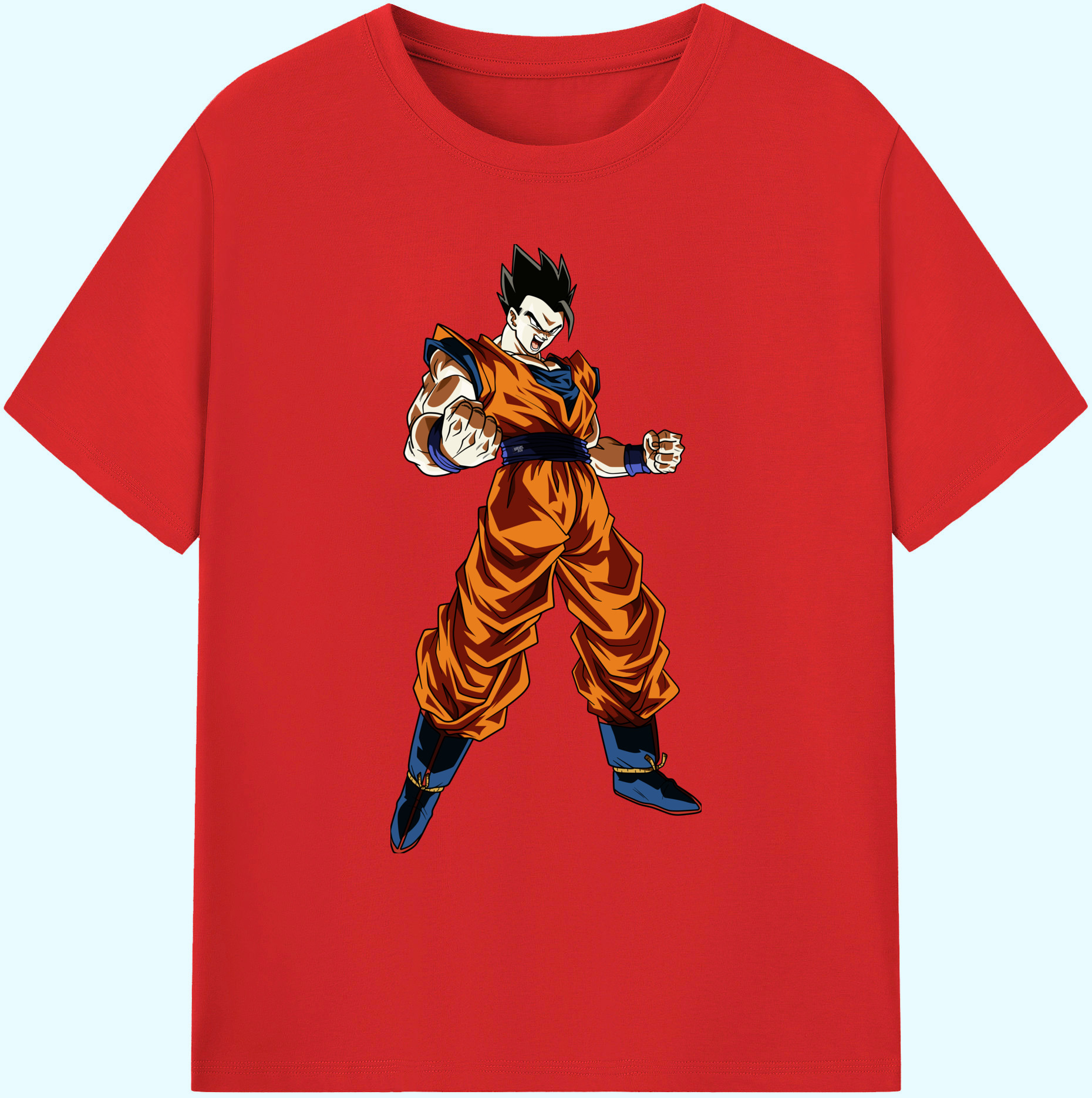 （画像用） ドラゴンボール 孫 悟飯（そんごはん）DRAGON BALL Son Gohan 綿100％ メンズ半袖Tシャツ｜肌触りやわらか＆通気性