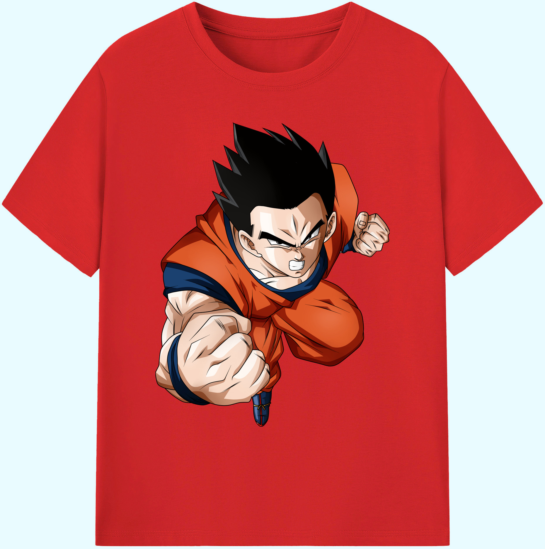 （画像用） ドラゴンボール 孫 悟飯（そんごはん）DRAGON BALL Son Gohan 綿100％ メンズ半袖Tシャツ｜肌触りやわらか＆通気性