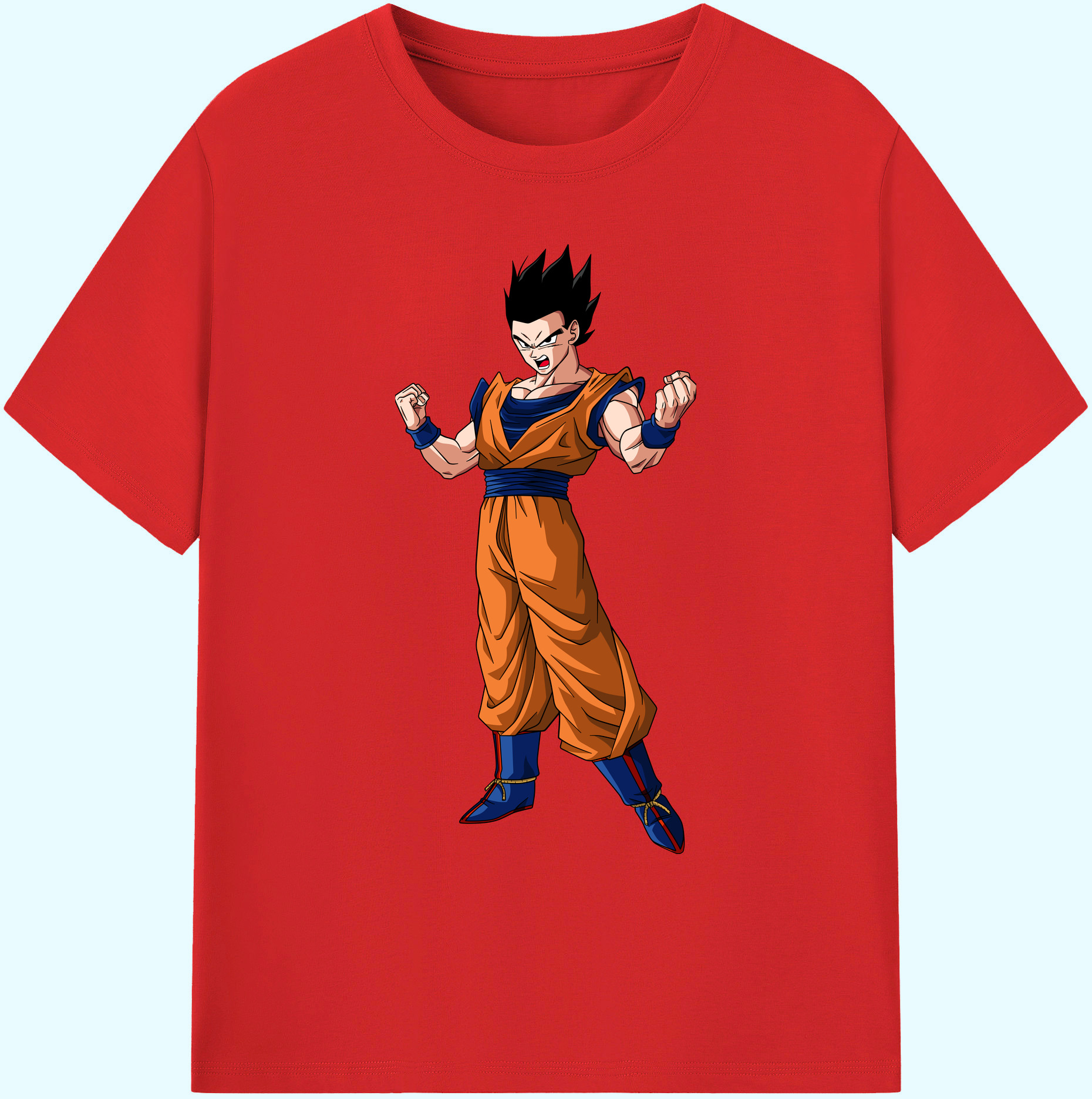 （画像用） ドラゴンボール 孫 悟飯（そんごはん）DRAGON BALL Son Gohan 綿100％ メンズ半袖Tシャツ｜肌触りやわらか＆通気性