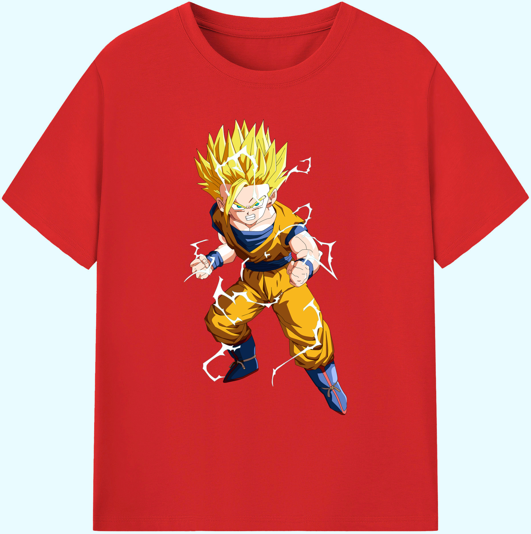 （画像用） ドラゴンボール 孫 悟飯（そんごはん）DRAGON BALL Son Gohan 綿100％ メンズ半袖Tシャツ｜肌触りやわらか＆通気性
