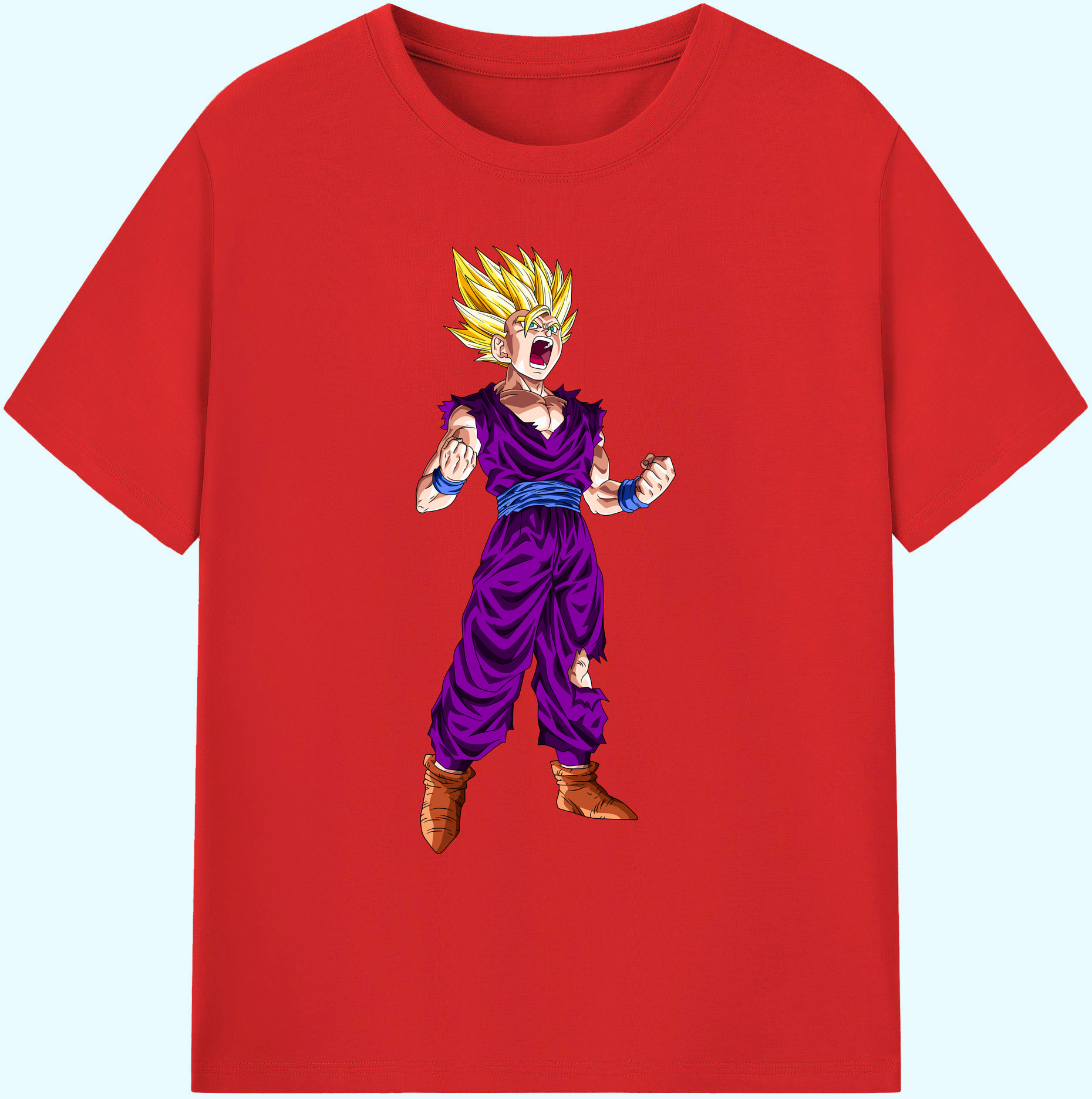 （画像用） ドラゴンボール 孫 悟飯（そんごはん）DRAGON BALL Son Gohan 綿100％ メンズ半袖Tシャツ｜肌触りやわらか＆通気性