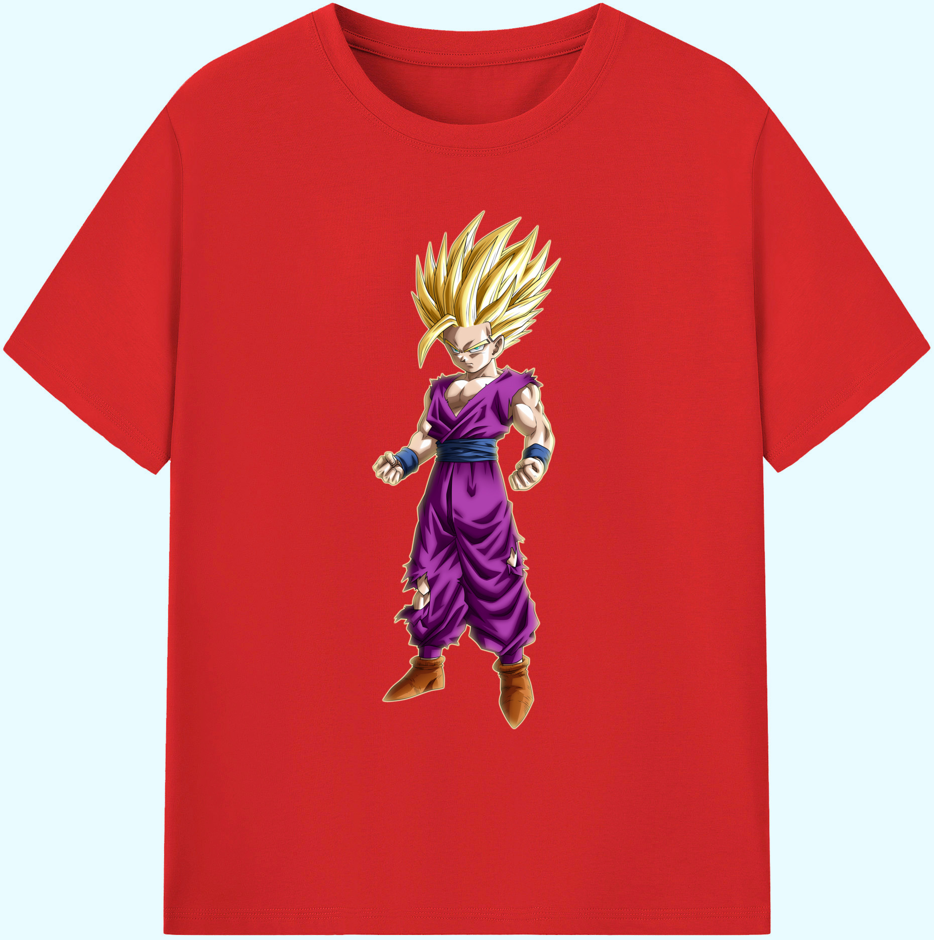 （画像用） ドラゴンボール 孫 悟飯（そんごはん）DRAGON BALL Son Gohan 綿100％ メンズ半袖Tシャツ｜肌触りやわらか＆通気性