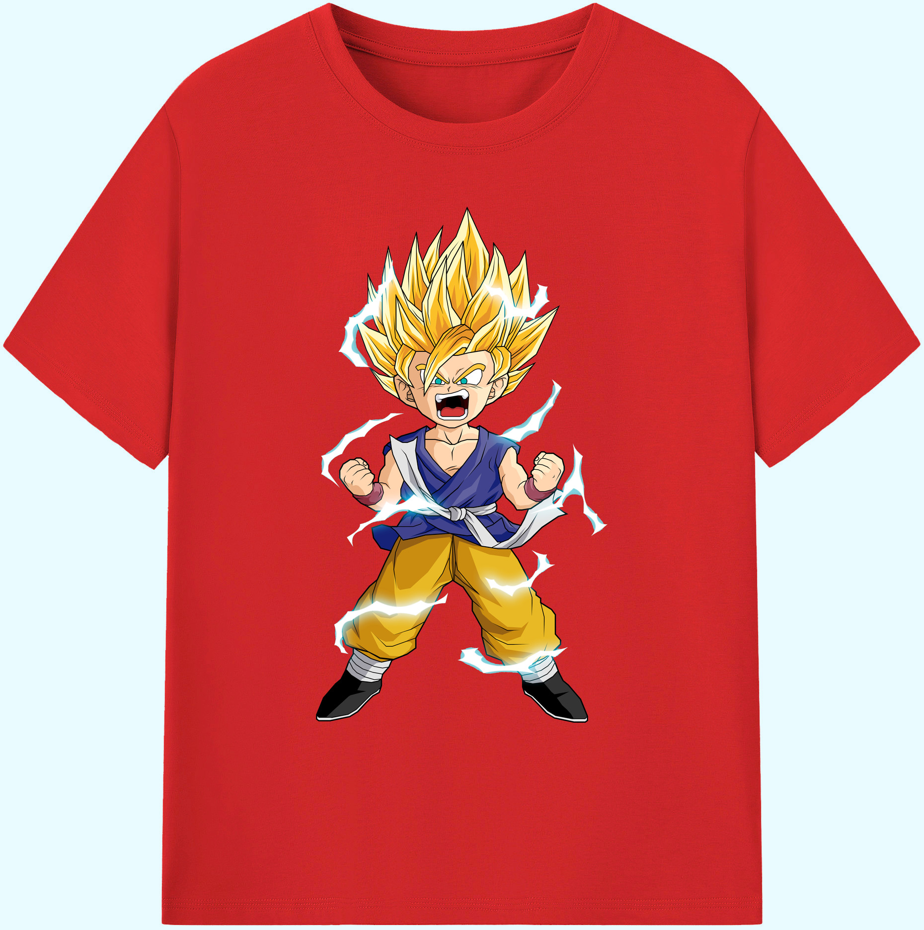 （画像用） ドラゴンボール 孫 悟飯（そんごはん）DRAGON BALL Son Gohan 綿100％ メンズ半袖Tシャツ｜肌触りやわらか＆通気性