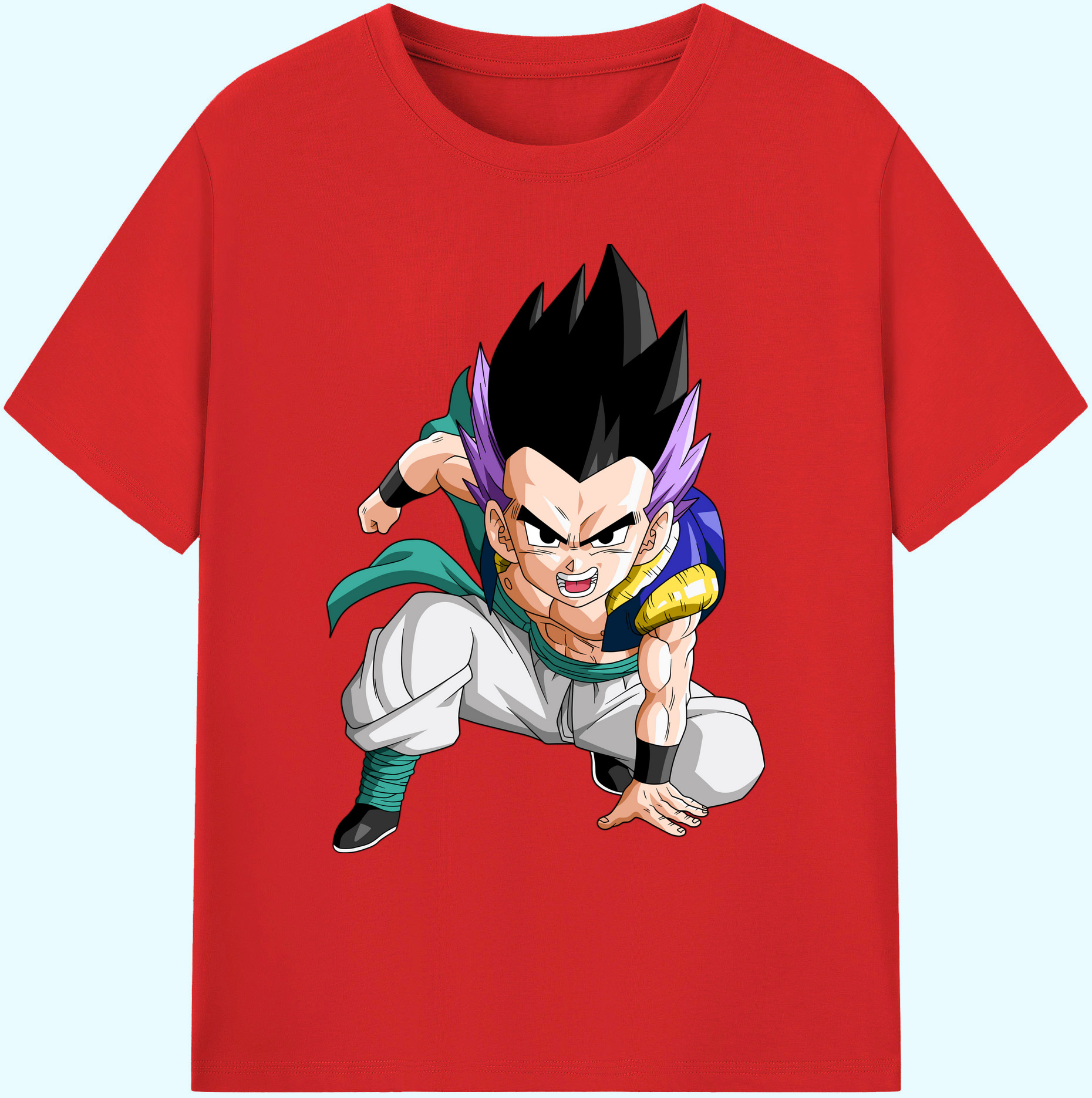 （画像用） ドラゴンボール 孫 悟飯（そんごはん）DRAGON BALL Son Gohan 綿100％ メンズ半袖Tシャツ｜肌触りやわらか＆通気性