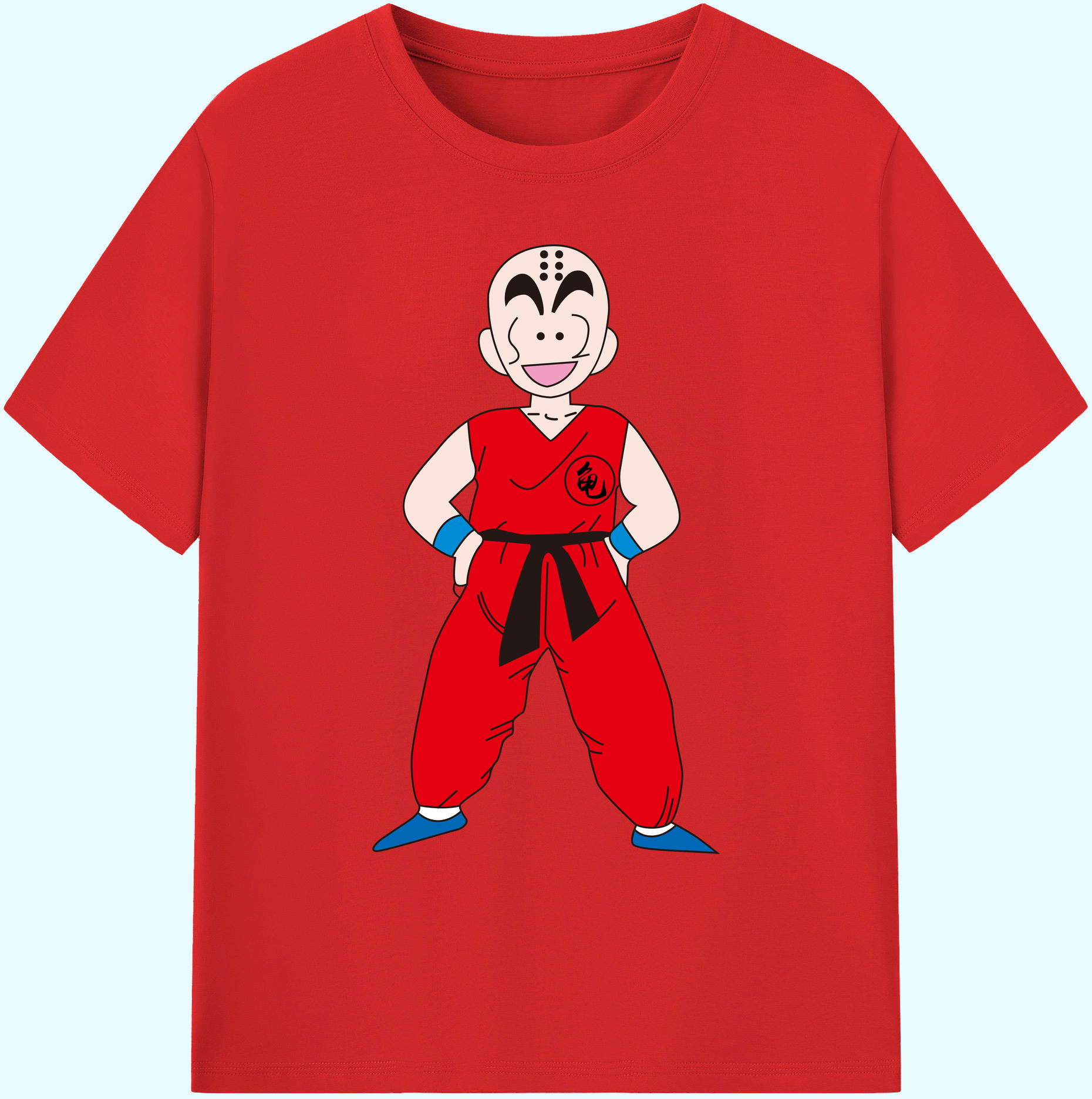 （画像用） ドラゴンボール クリリン DRAGON BALL krillin 綿100％ メンズ半袖Tシャツ｜肌触りやわらか＆通気性