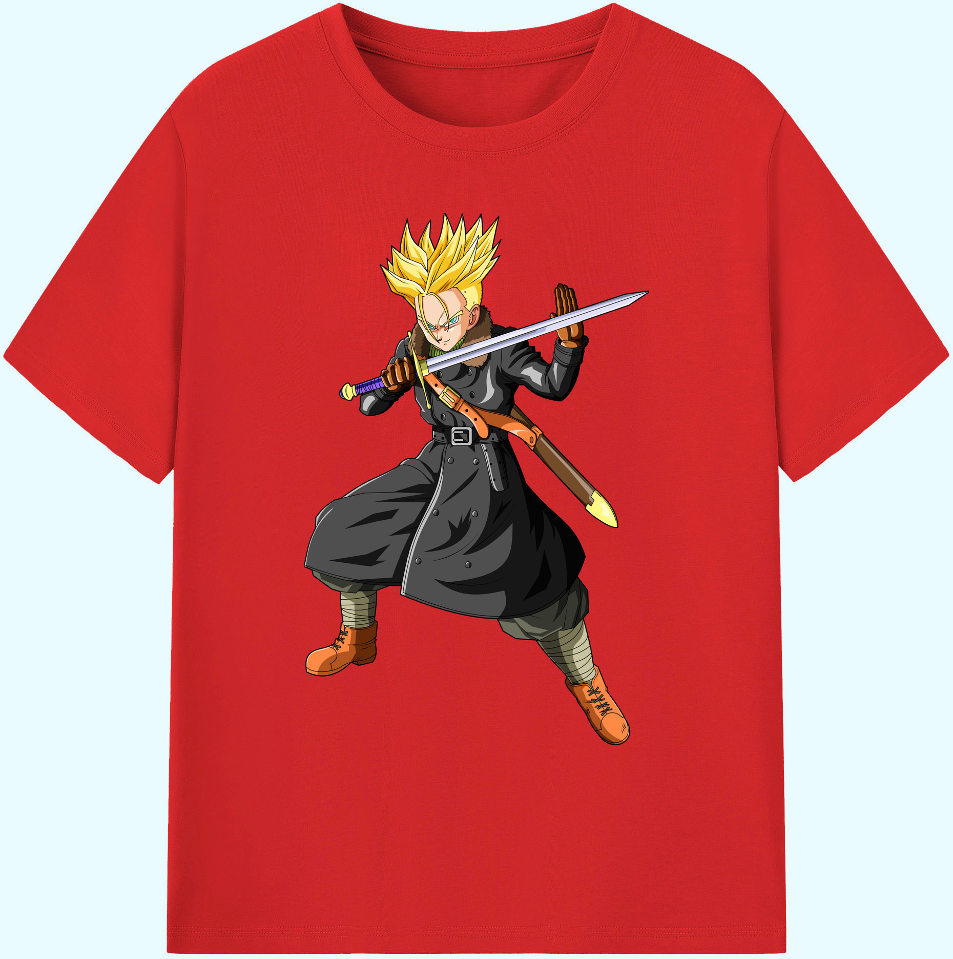 （画像用） ドラゴンボール トランクス（Torankusu）DRAGON BALL Trunks 綿100％ メンズ半袖Tシャツ｜肌触りやわらか＆通気性