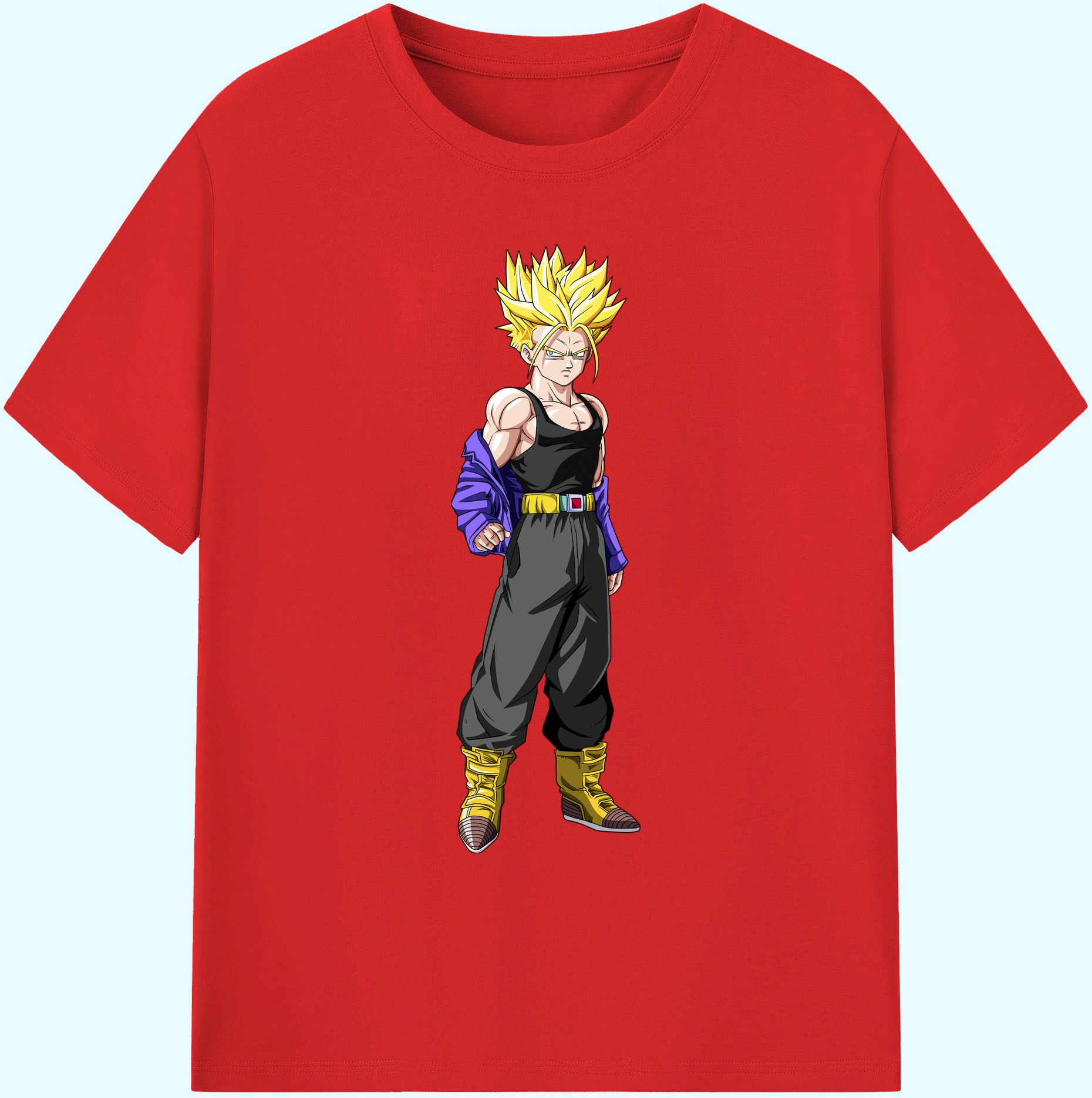 （画像用） ドラゴンボール トランクス（Torankusu）DRAGON BALL Trunks 綿100％ メンズ半袖Tシャツ｜肌触りやわらか＆通気性