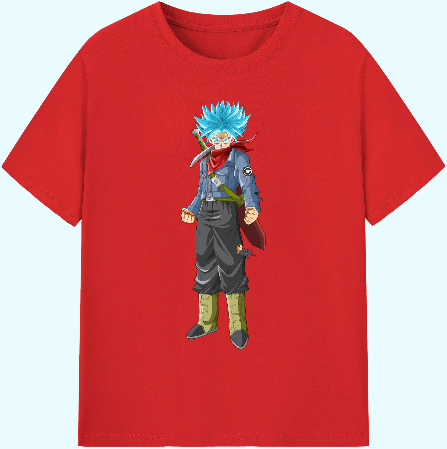 （画像用） ドラゴンボール トランクス（Torankusu）DRAGON BALL Trunks 綿100％ メンズ半袖Tシャツ｜肌触りやわらか＆通気性