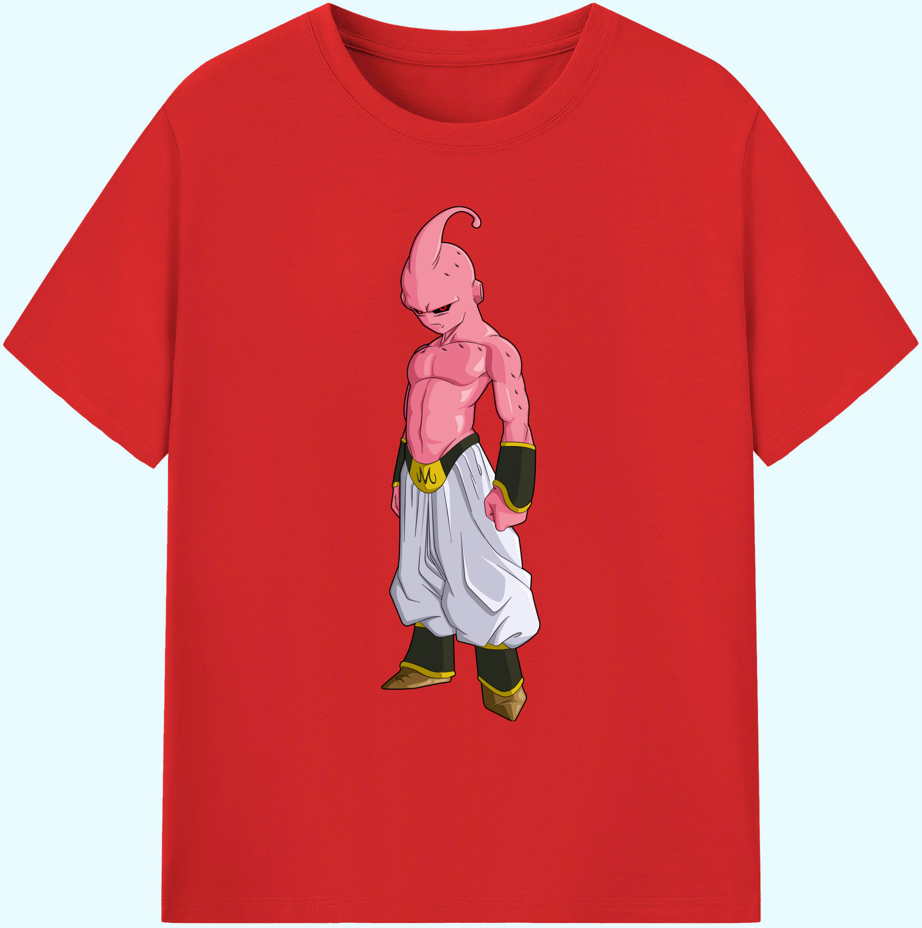 （画像用） ドラゴンボール 魔人ブウ DRAGON BALL Majin Buu 綿100％ メンズ半袖Tシャツ｜肌触りやわらか＆通気性
