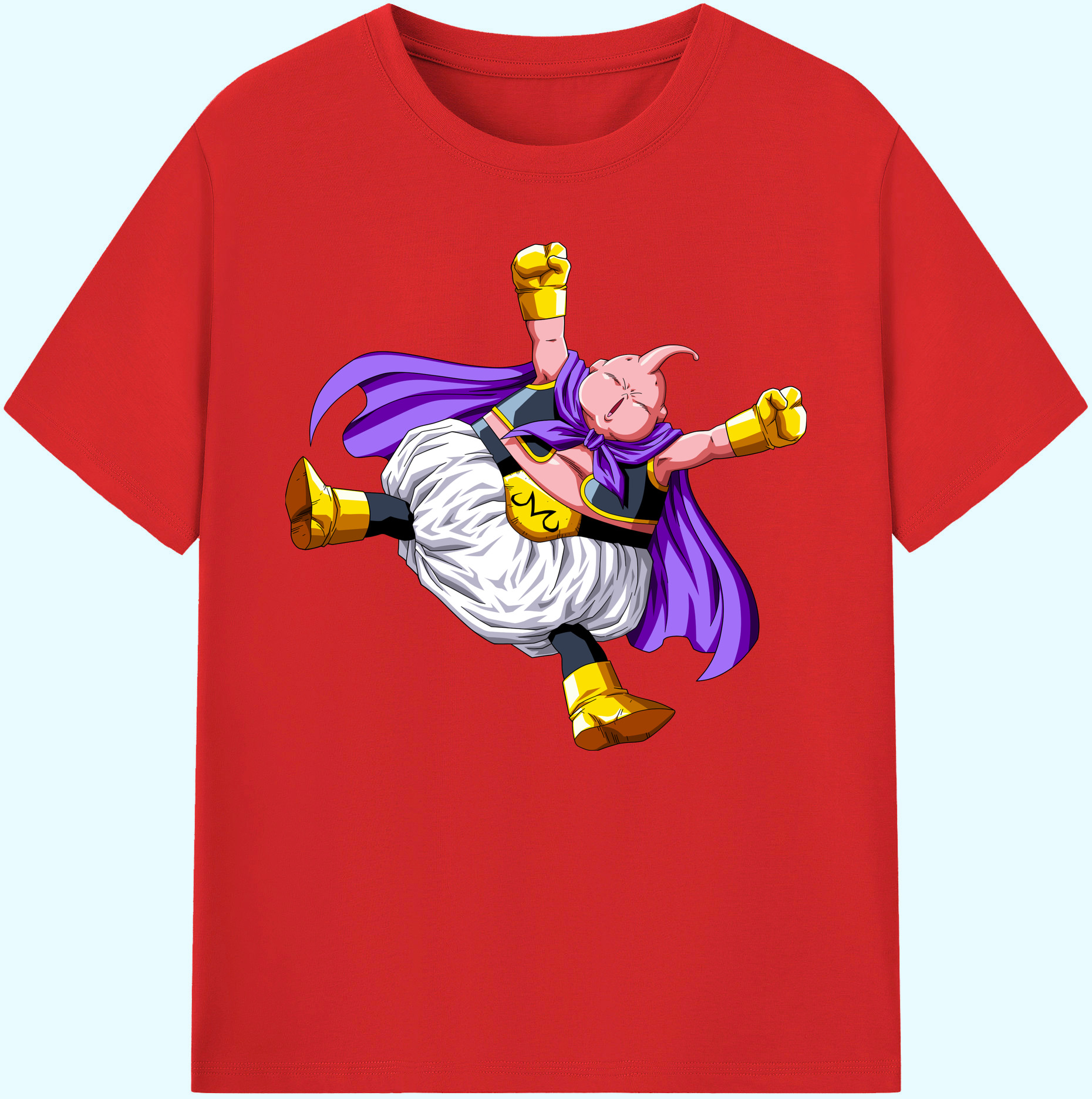 （画像用） ドラゴンボール 魔人ブウ DRAGON BALL Majin Buu 綿100％ メンズ半袖Tシャツ｜肌触りやわらか＆通気性