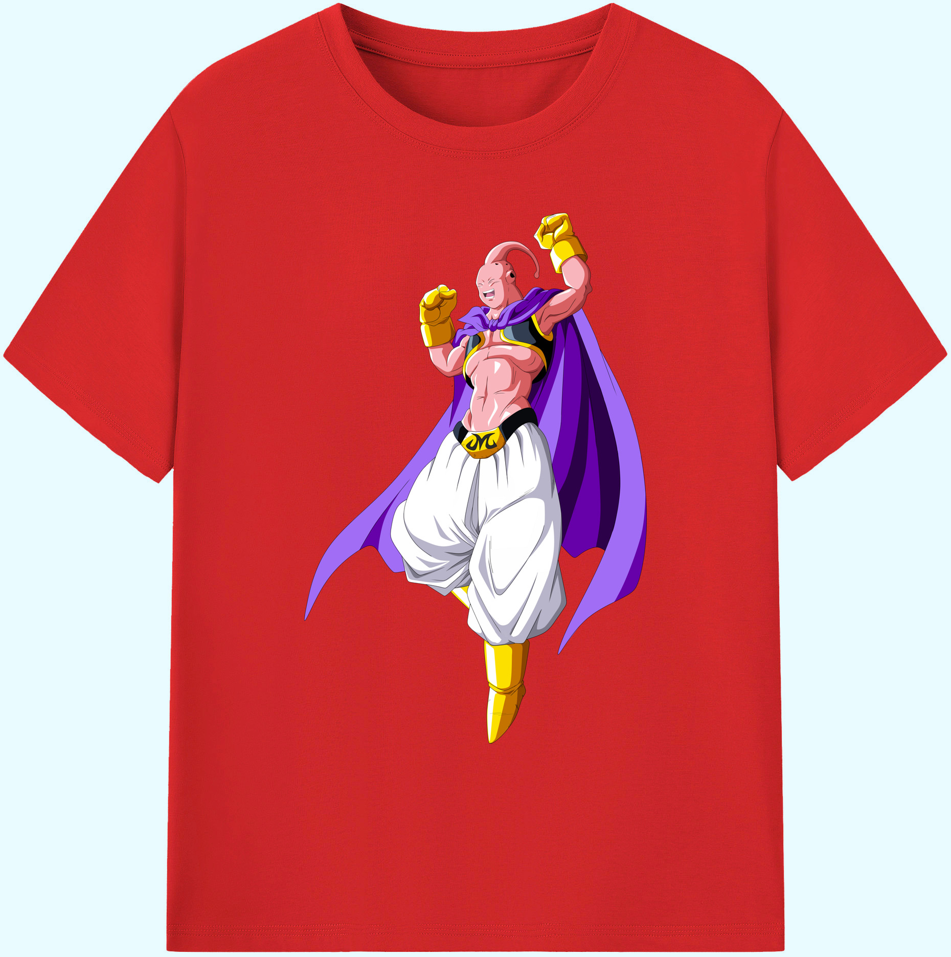 （画像用） ドラゴンボール 魔人ブウ DRAGON BALL Majin Buu 綿100％ メンズ半袖Tシャツ｜肌触りやわらか＆通気性