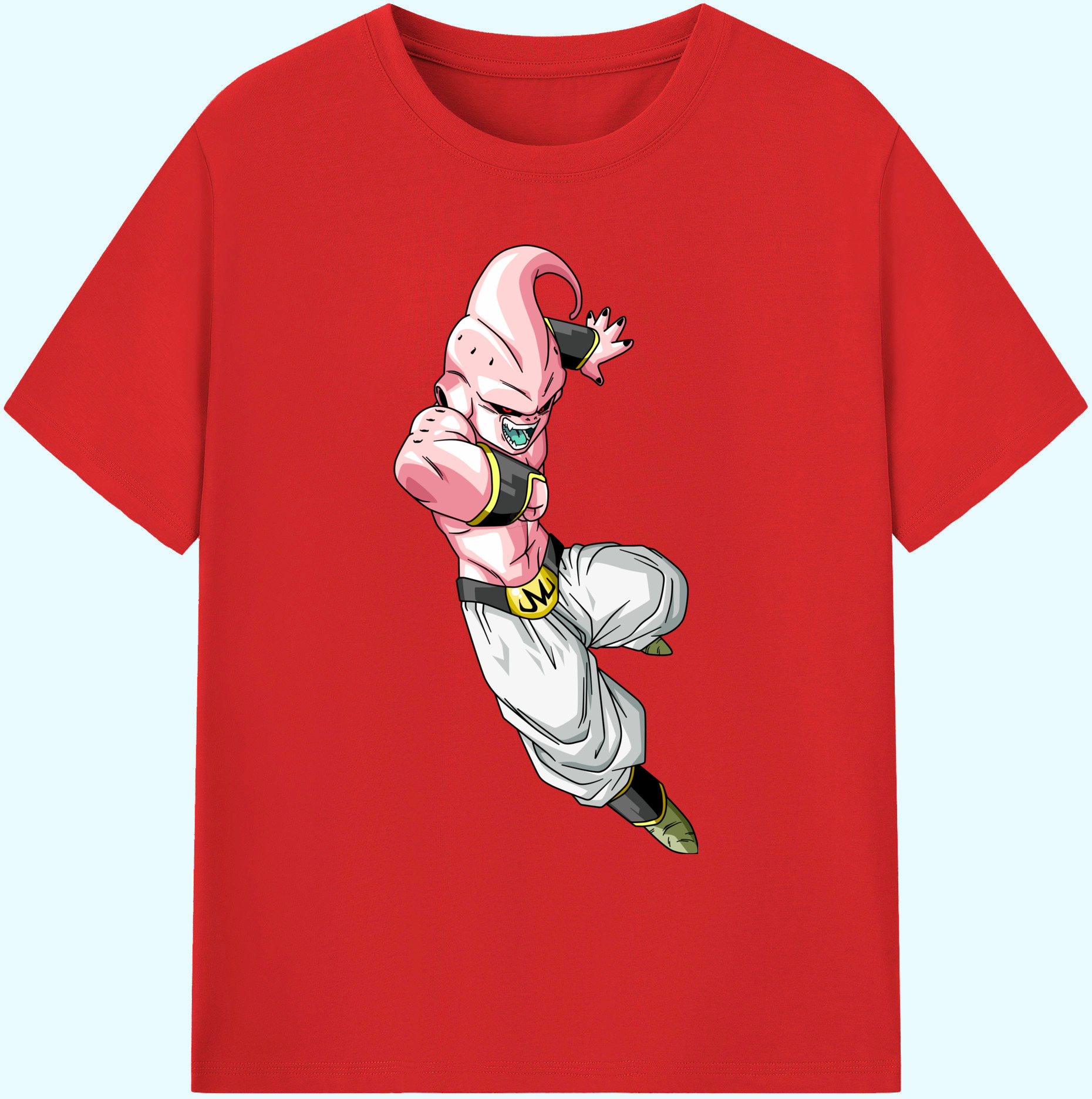 （画像用） ドラゴンボール 魔人ブウ DRAGON BALL Majin Buu 綿100％ メンズ半袖Tシャツ｜肌触りやわらか＆通気性