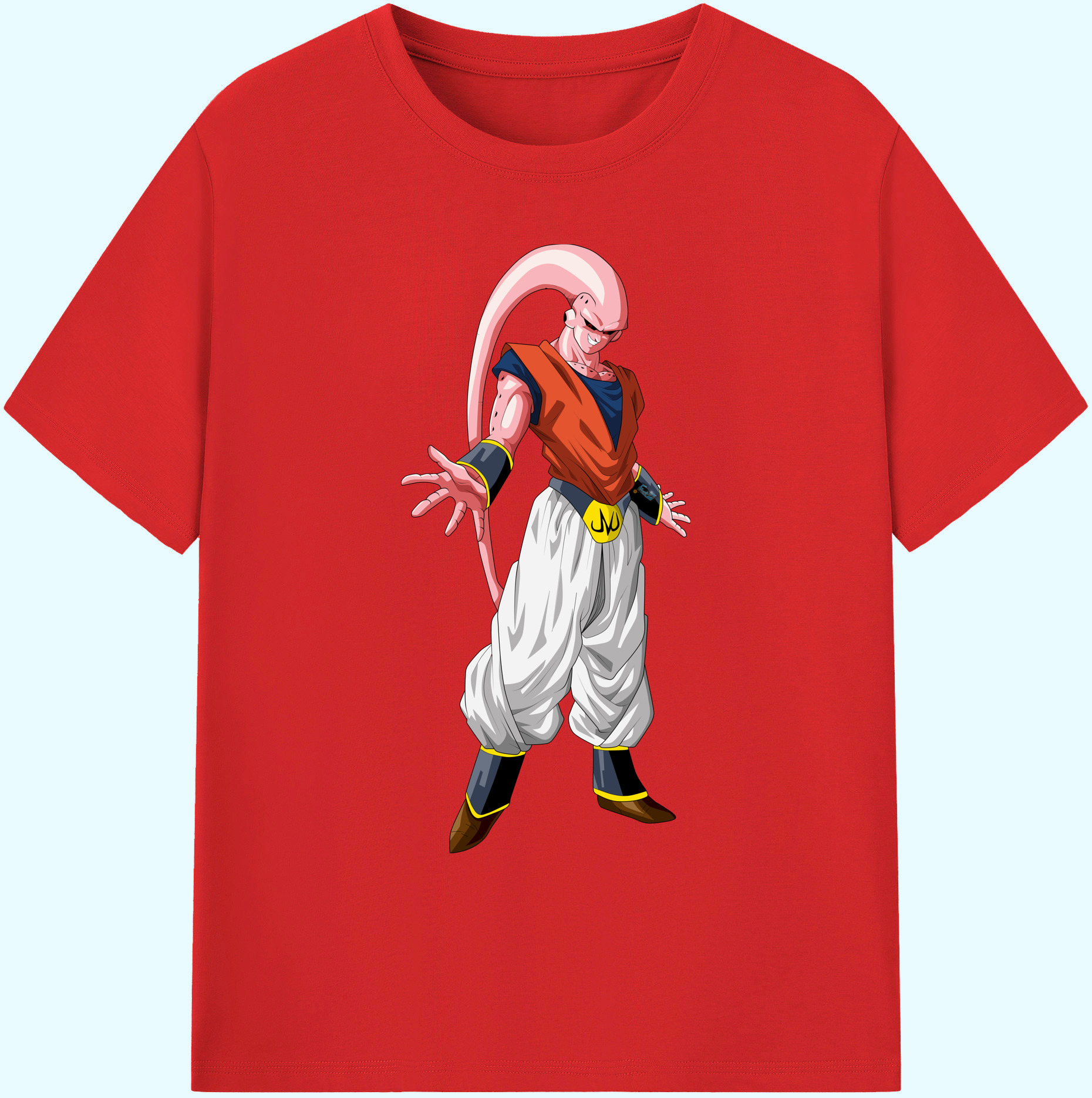 （画像用） ドラゴンボール 魔人ブウ DRAGON BALL Majin Buu 綿100％ メンズ半袖Tシャツ｜肌触りやわらか＆通気性
