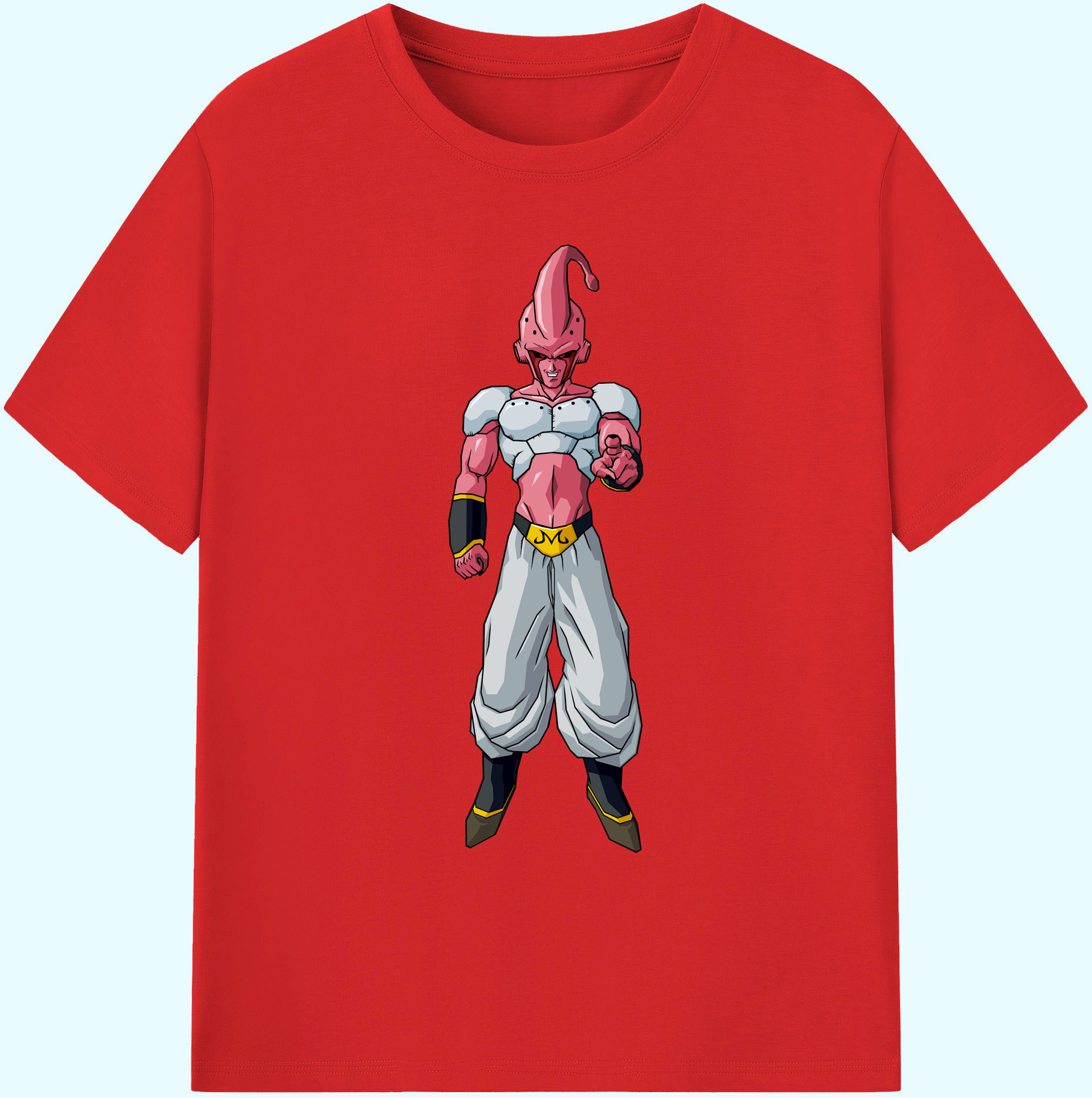 （画像用） ドラゴンボール 魔人ブウ DRAGON BALL Majin Buu 綿100％ メンズ半袖Tシャツ｜肌触りやわらか＆通気性