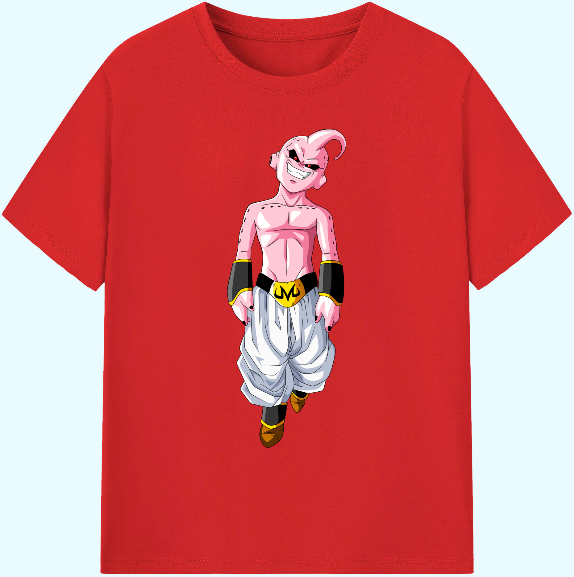 （画像用） ドラゴンボール 魔人ブウ DRAGON BALL Majin Buu 綿100％ メンズ半袖Tシャツ｜肌触りやわらか＆通気性