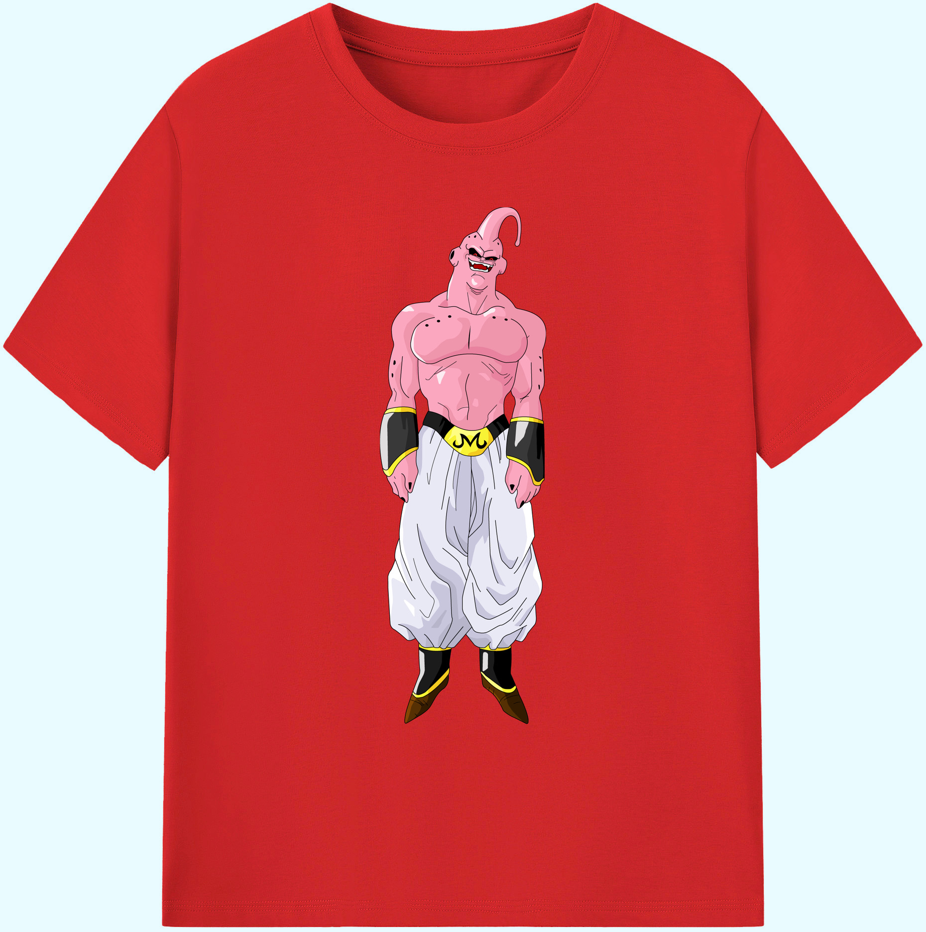 （画像用） ドラゴンボール 魔人ブウ DRAGON BALL Majin Buu 綿100％ メンズ半袖Tシャツ｜肌触りやわらか＆通気性