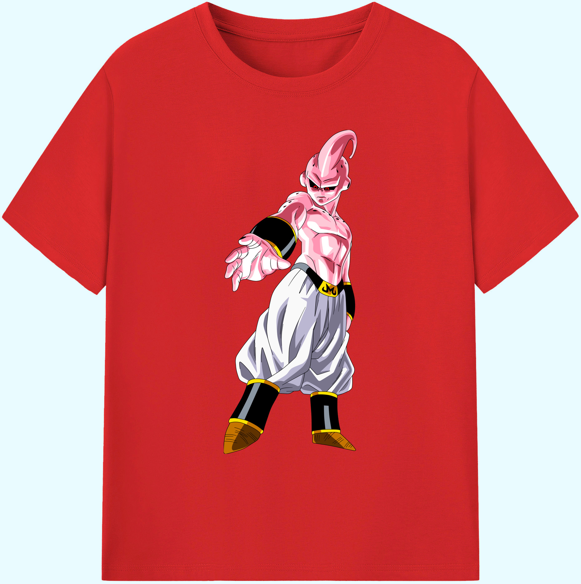 （画像用） ドラゴンボール 魔人ブウ DRAGON BALL Majin Buu 綿100％ メンズ半袖Tシャツ｜肌触りやわらか＆通気性