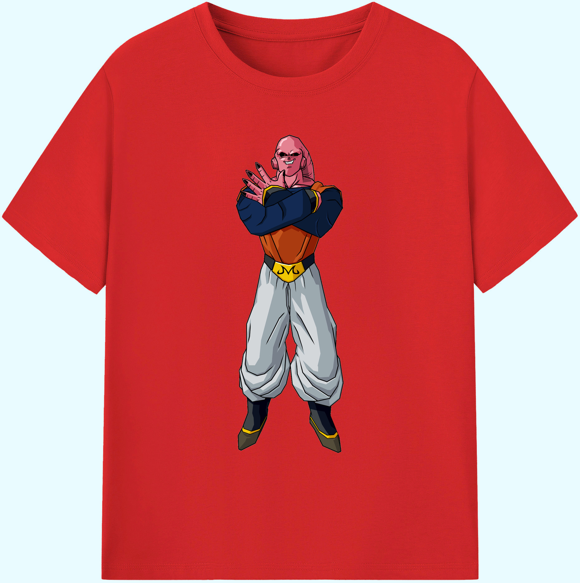 （画像用） ドラゴンボール 魔人ブウ DRAGON BALL Majin Buu 綿100％ メンズ半袖Tシャツ｜肌触りやわらか＆通気性