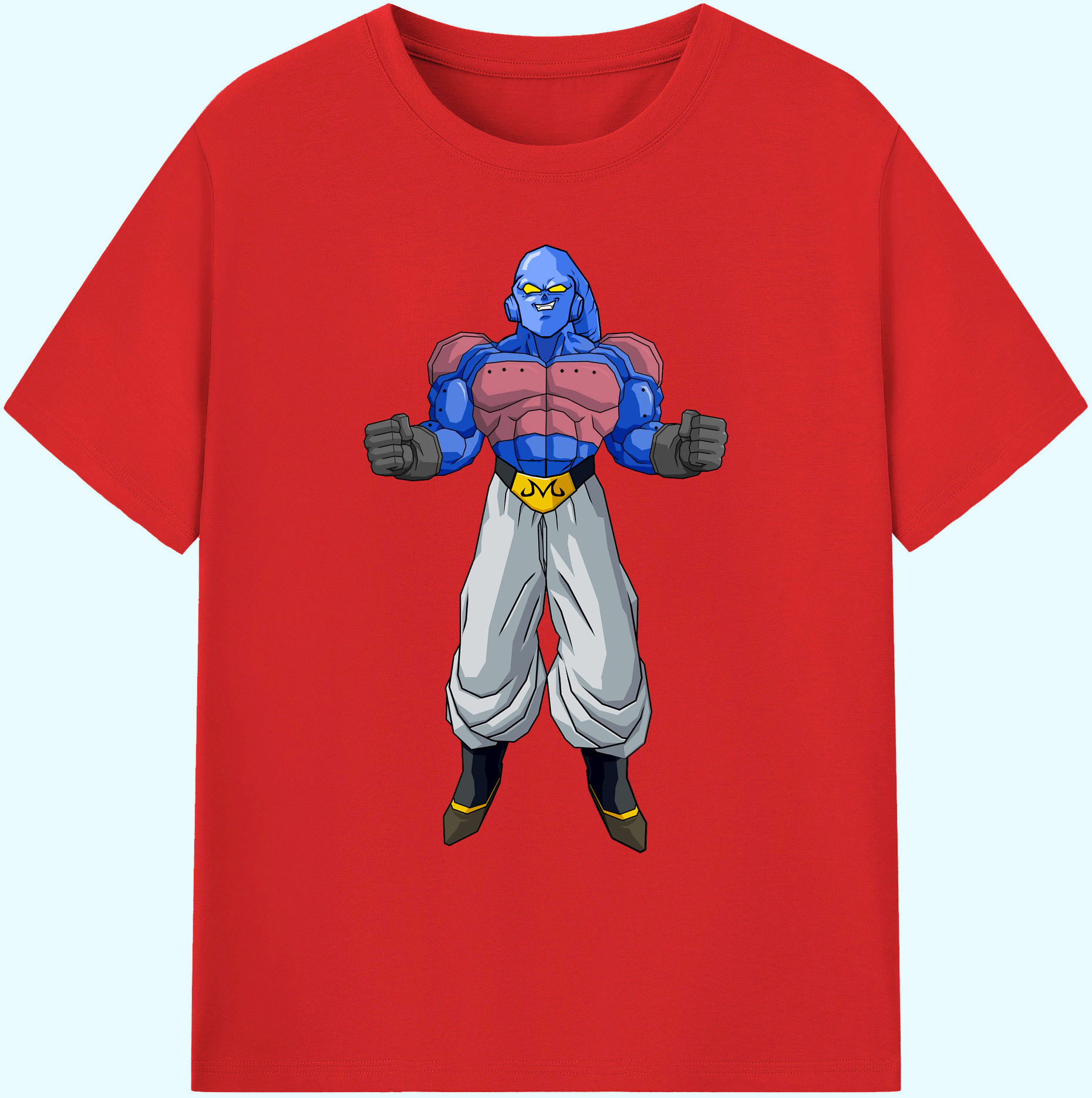 （画像用） ドラゴンボール 魔人ブウ DRAGON BALL Majin Buu 綿100％ メンズ半袖Tシャツ｜肌触りやわらか＆通気性