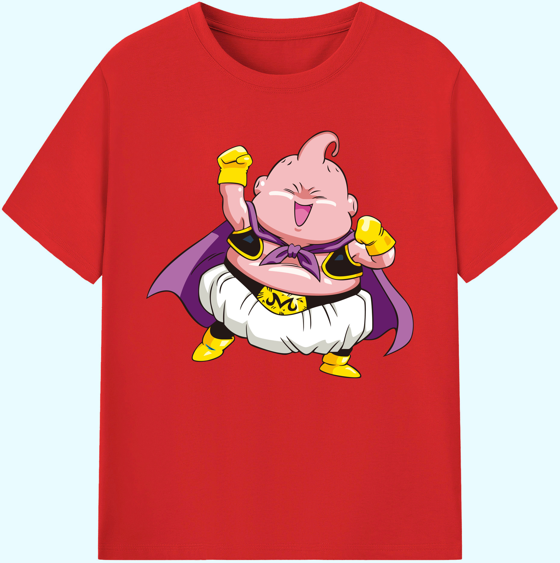 （画像用） ドラゴンボール 魔人ブウ DRAGON BALL Majin Buu 綿100％ メンズ半袖Tシャツ｜肌触りやわらか＆通気性