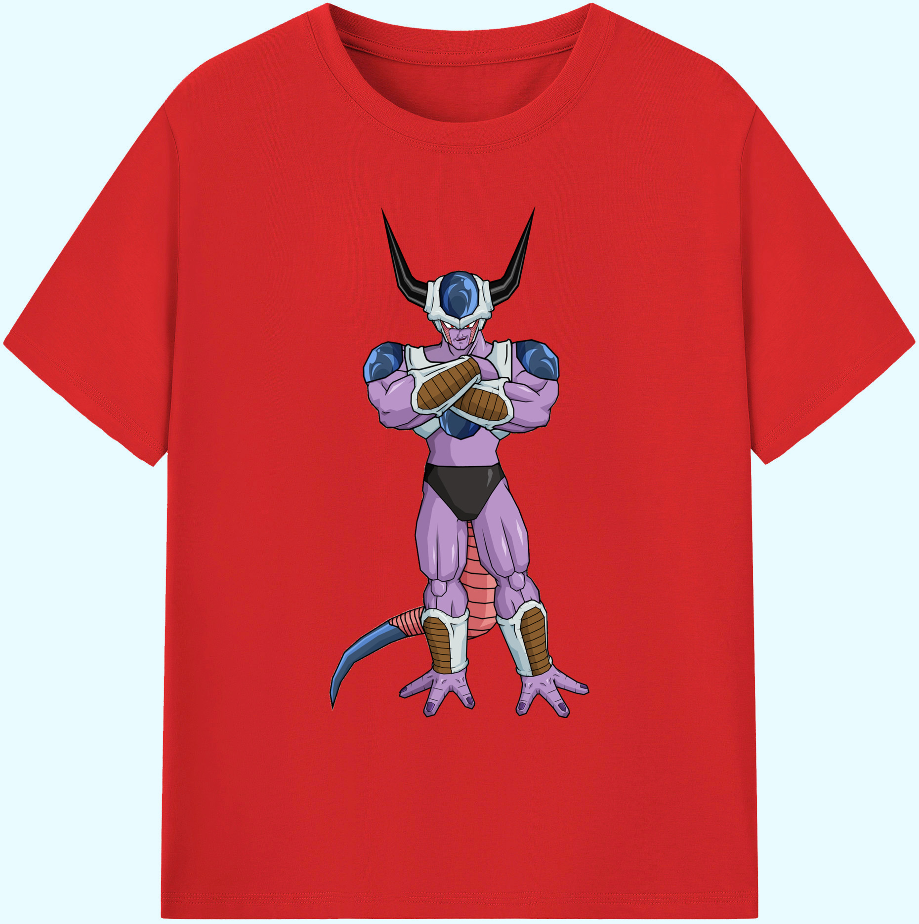 （画像用） ドラゴンボール フリーザ DRAGON BALL Frieza 綿100％ メンズ半袖Tシャツ｜肌触りやわらか＆通気性