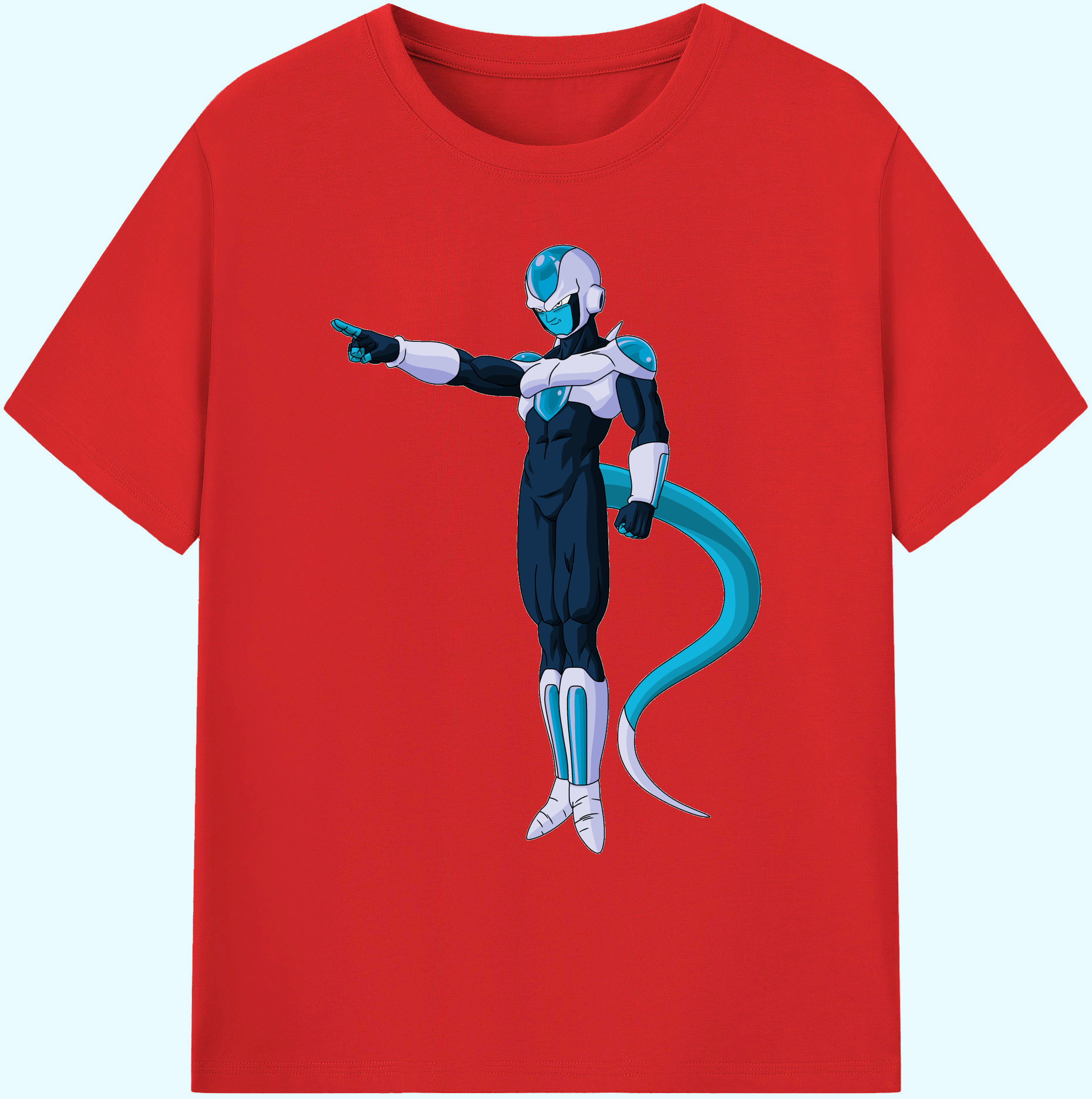 （画像用） ドラゴンボール フリーザ DRAGON BALL Frieza 綿100％ メンズ半袖Tシャツ｜肌触りやわらか＆通気性