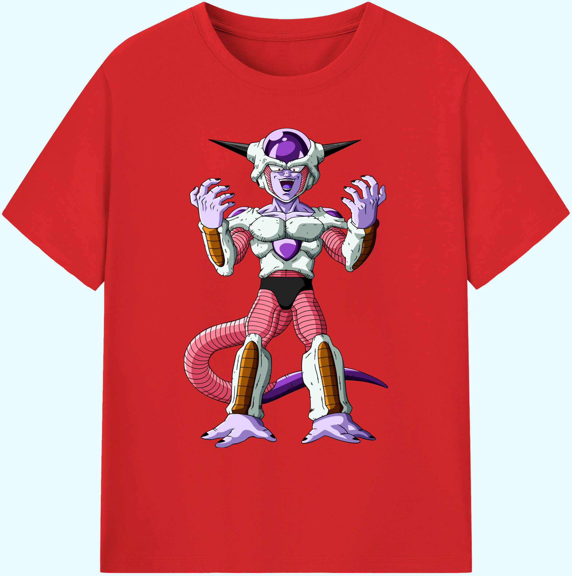 （画像用） ドラゴンボール フリーザ DRAGON BALL Frieza 綿100％ メンズ半袖Tシャツ｜肌触りやわらか＆通気性