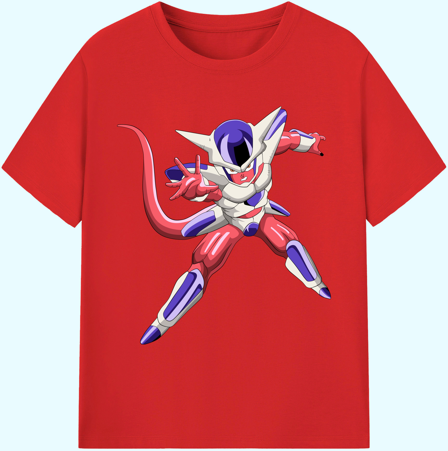 （画像用） ドラゴンボール フリーザ DRAGON BALL Frieza 綿100％ メンズ半袖Tシャツ｜肌触りやわらか＆通気性