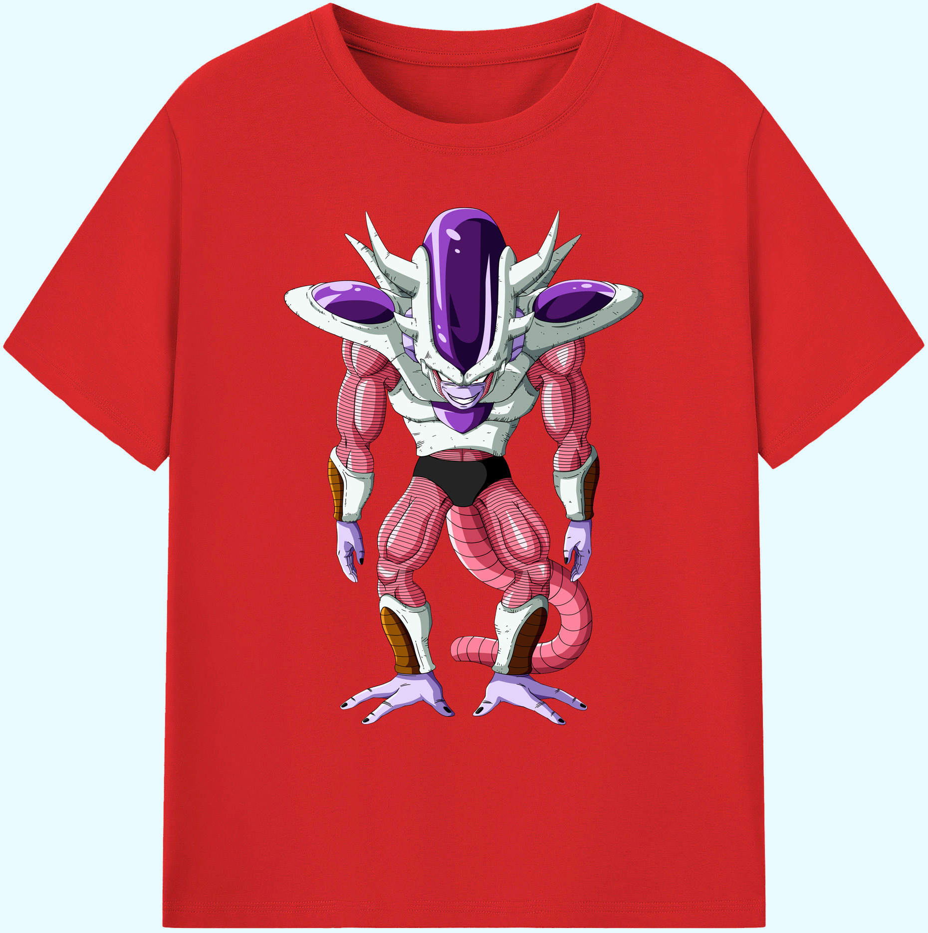 （画像用） ドラゴンボール フリーザ DRAGON BALL Frieza 綿100％ メンズ半袖Tシャツ｜肌触りやわらか＆通気性