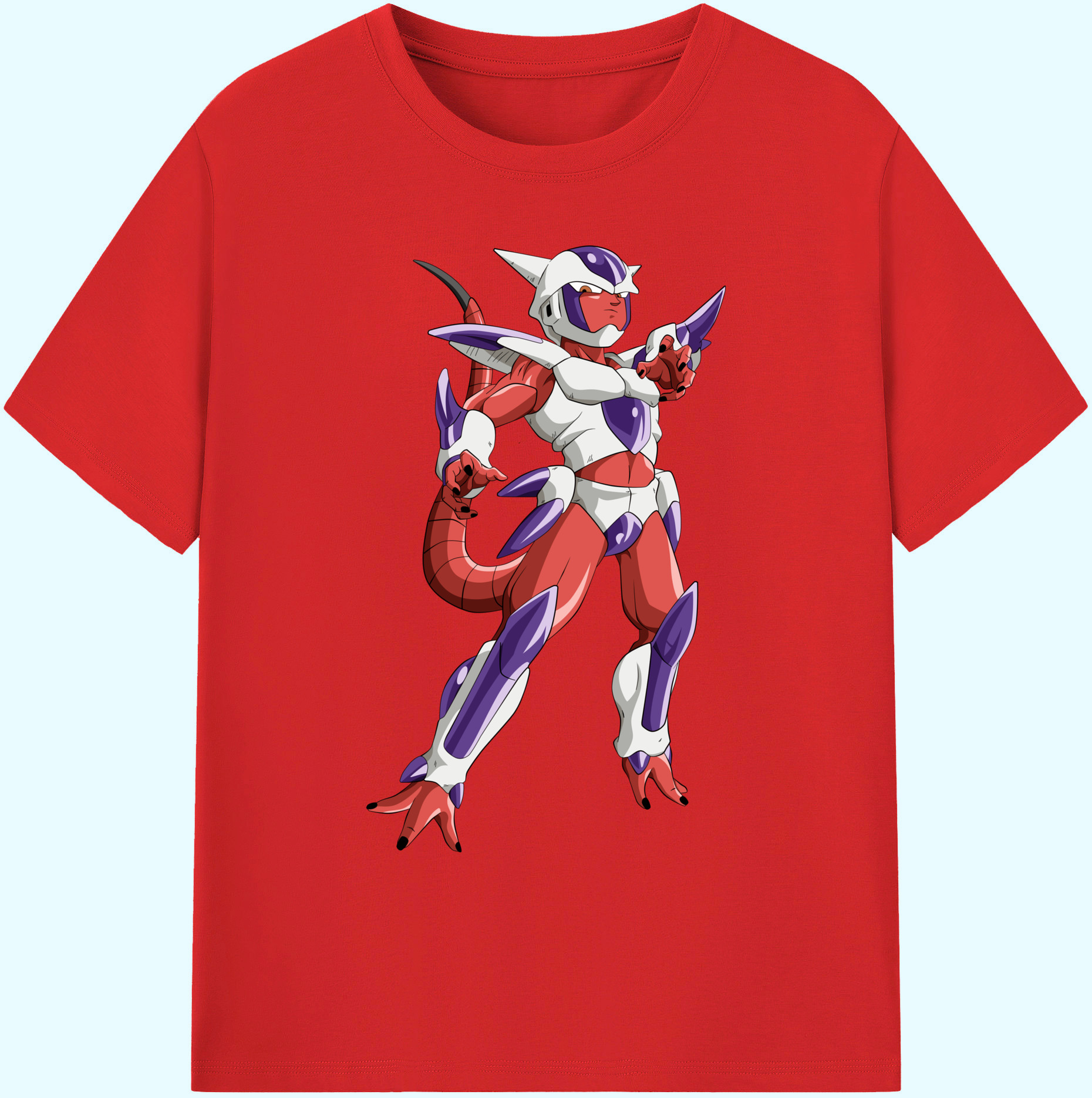 （画像用） ドラゴンボール フリーザ DRAGON BALL Frieza 綿100％ メンズ半袖Tシャツ｜肌触りやわらか＆通気性
