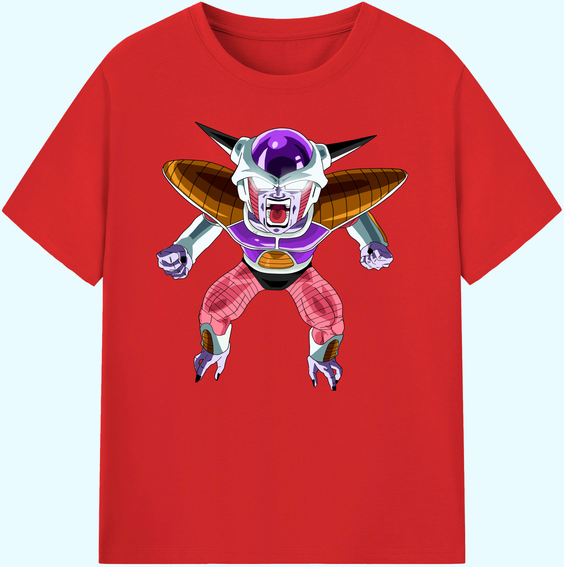 （画像用） ドラゴンボール フリーザ DRAGON BALL Frieza 綿100％ メンズ半袖Tシャツ｜肌触りやわらか＆通気性