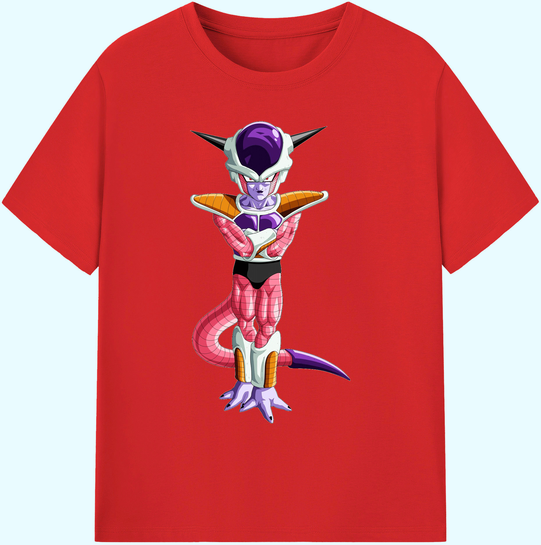 （画像用） ドラゴンボール フリーザ DRAGON BALL Frieza 綿100％ メンズ半袖Tシャツ｜肌触りやわらか＆通気性