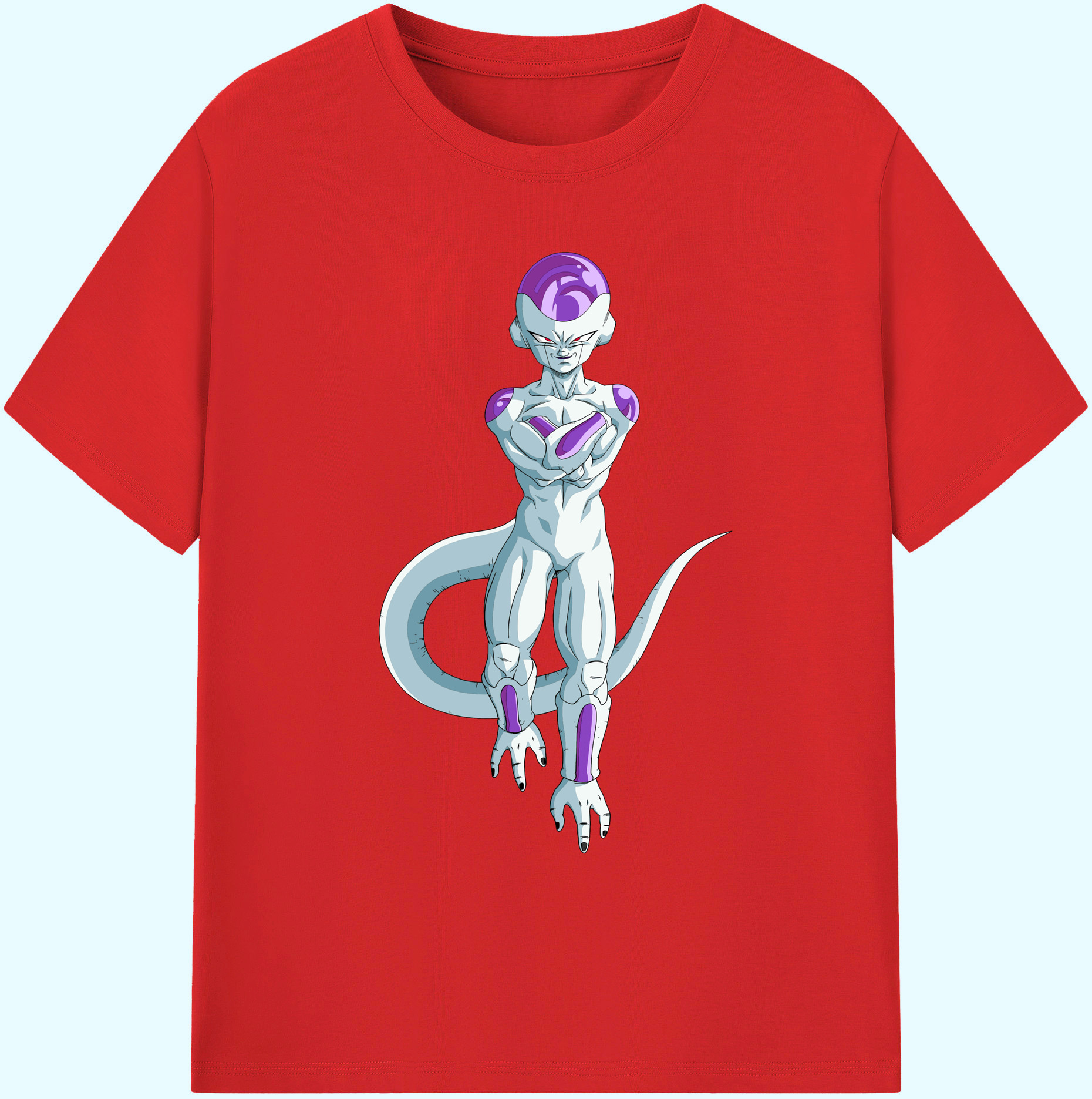 （画像用） ドラゴンボール フリーザ DRAGON BALL Frieza 綿100％ メンズ半袖Tシャツ｜肌触りやわらか＆通気性