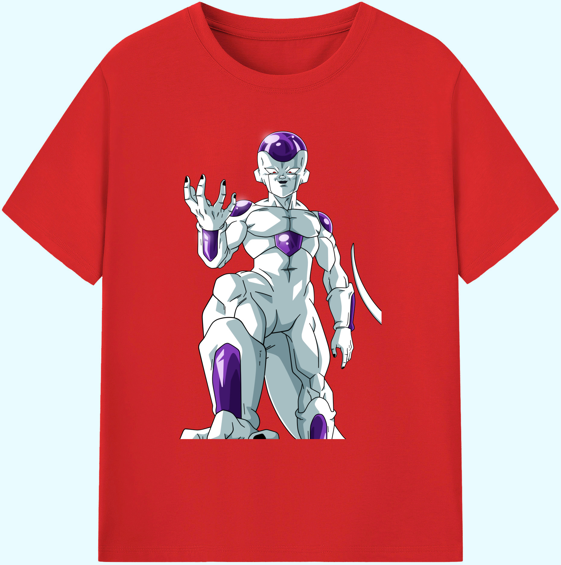 （画像用） ドラゴンボール フリーザ DRAGON BALL Frieza 綿100％ メンズ半袖Tシャツ｜肌触りやわらか＆通気性