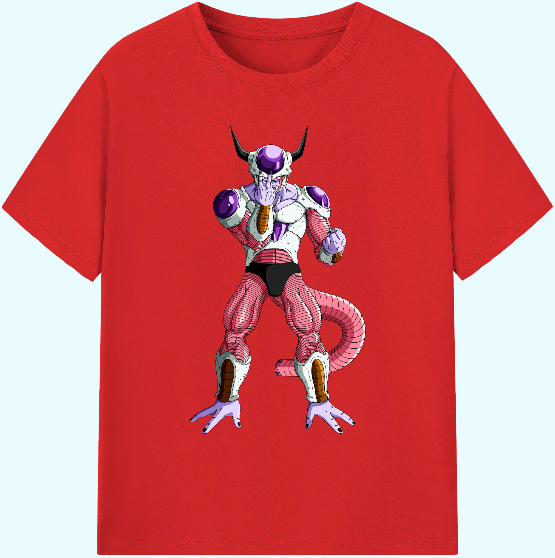 （画像用） ドラゴンボール フリーザ DRAGON BALL Frieza 綿100％ メンズ半袖Tシャツ｜肌触りやわらか＆通気性