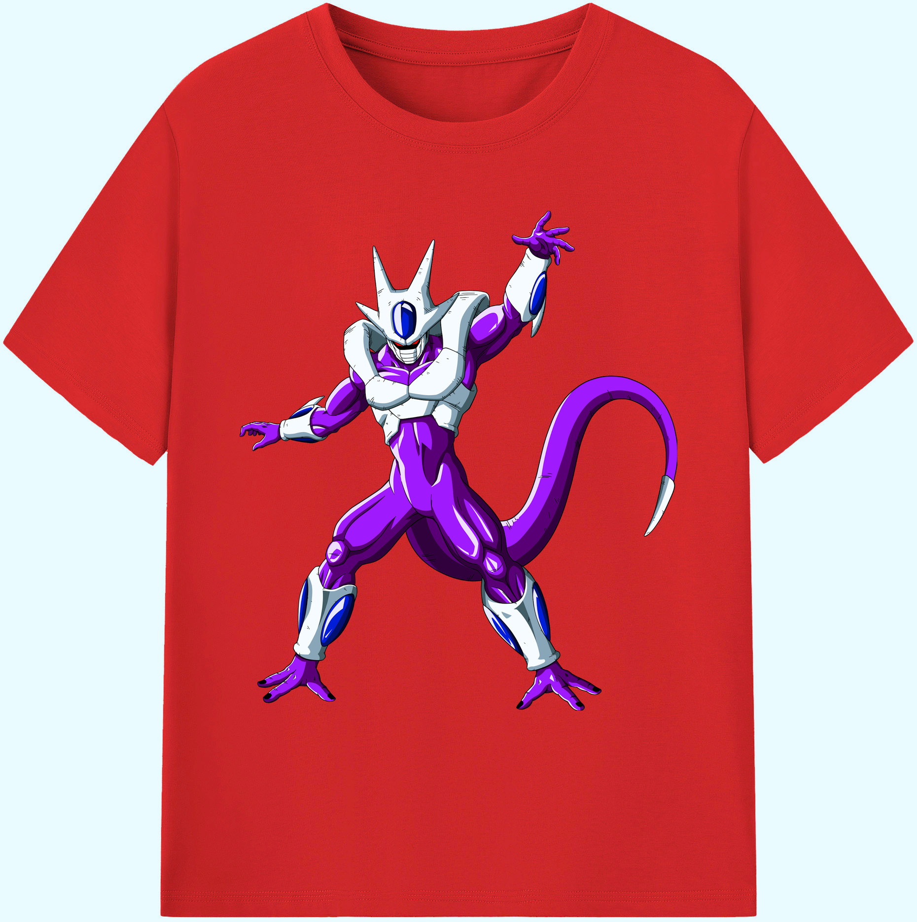 （画像用） ドラゴンボール クウラ DRAGON BALL Cooler Coora 綿100％ メンズ半袖Tシャツ｜肌触りやわらか＆通気性