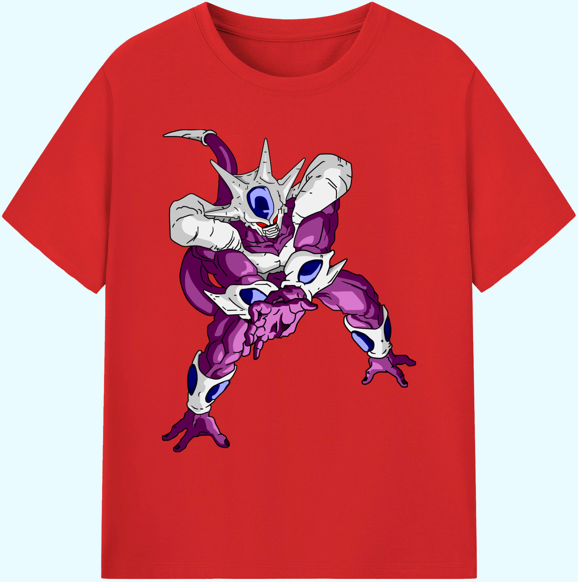 （画像用） ドラゴンボール クウラ DRAGON BALL Cooler Coora 綿100％ メンズ半袖Tシャツ｜肌触りやわらか＆通気性