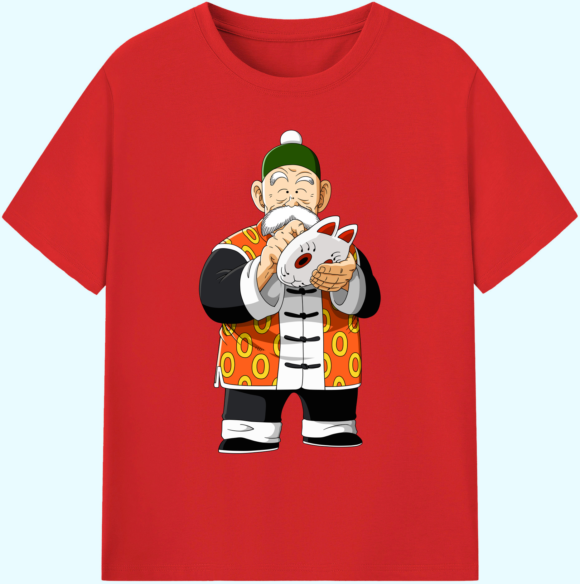 （画像用） ドラゴンボール 亀仙人（かめせんにん） DRAGON BALL Master Roshi Kame Sennin 綿100％ メンズ半袖Tシャツ｜肌触りやわらか＆通気性