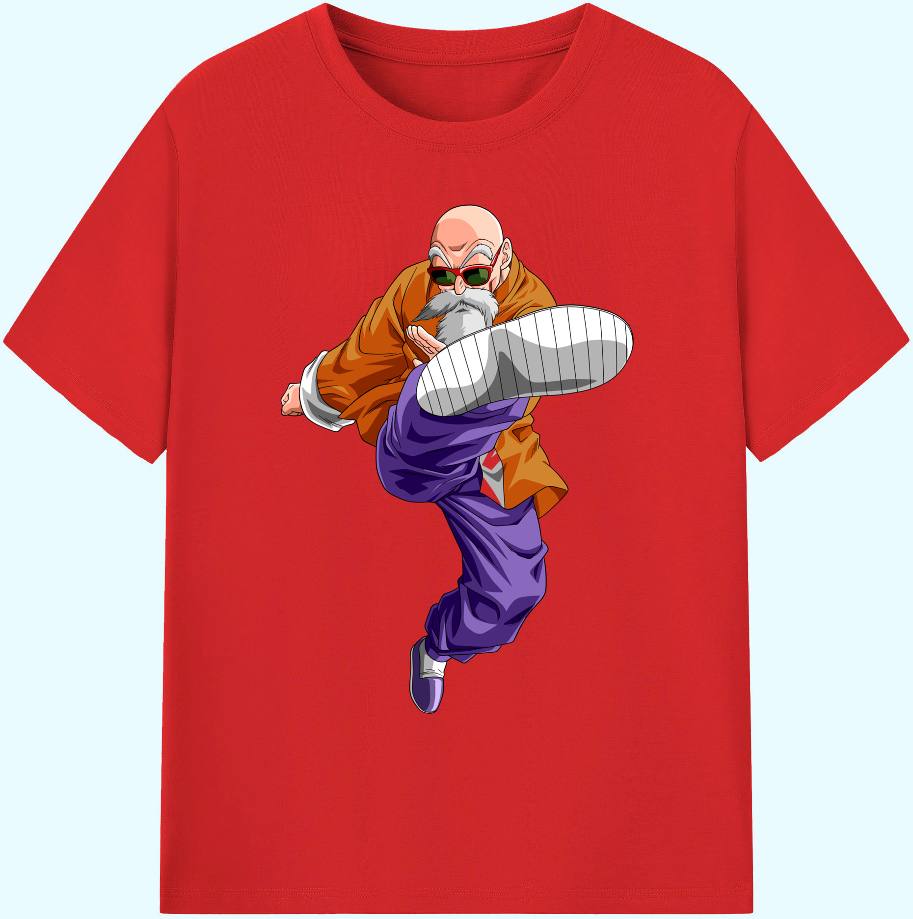 （画像用） ドラゴンボール 亀仙人（かめせんにん） DRAGON BALL Master Roshi Kame Sennin 綿100％ メンズ半袖Tシャツ｜肌触りやわらか＆通気性
