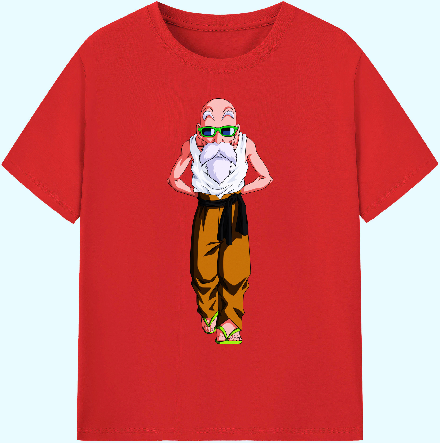 （画像用） ドラゴンボール 亀仙人（かめせんにん） DRAGON BALL Master Roshi Kame Sennin 綿100％ メンズ半袖Tシャツ｜肌触りやわらか＆通気性