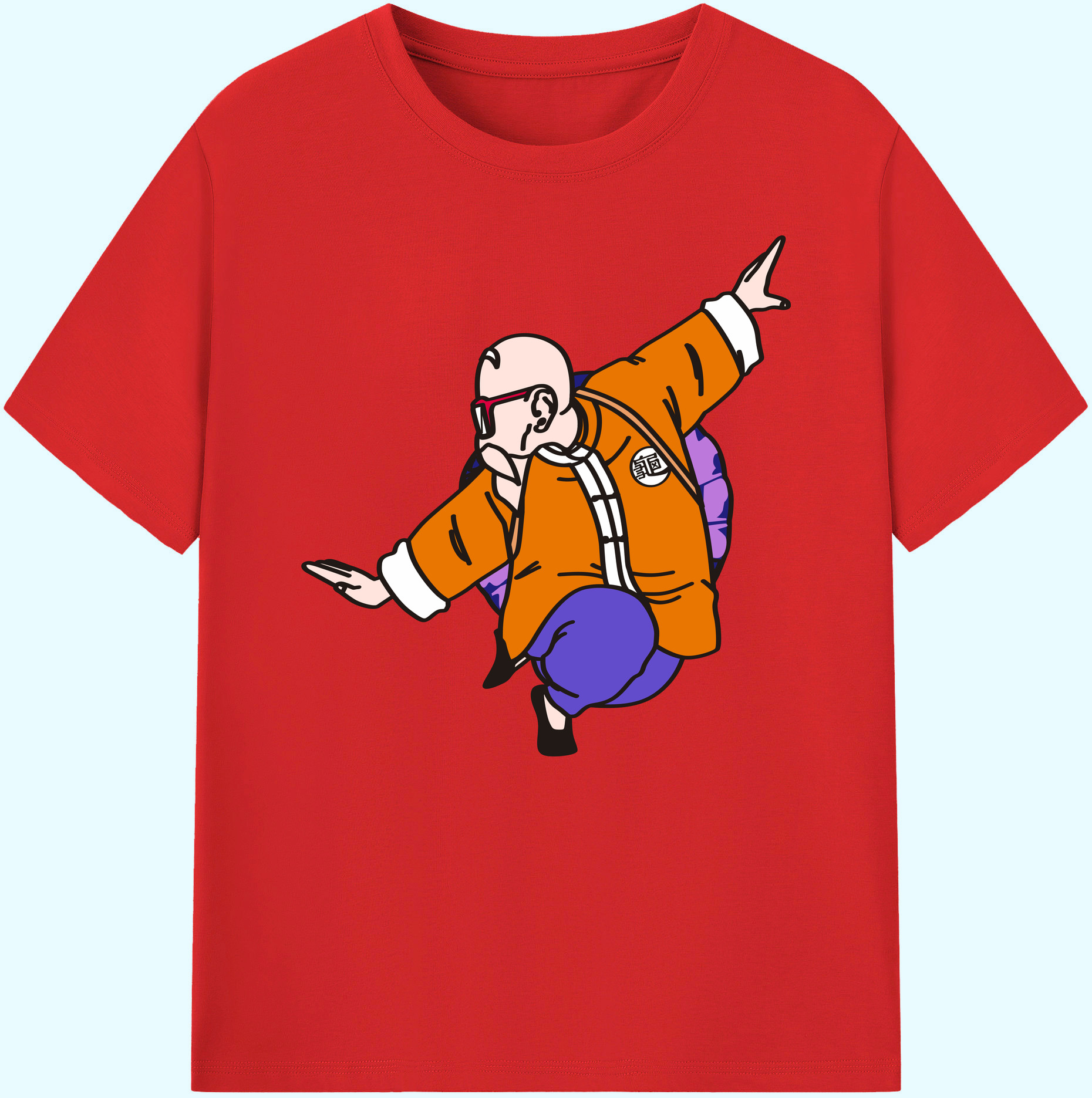 （画像用） ドラゴンボール 亀仙人（かめせんにん） DRAGON BALL Master Roshi Kame Sennin 綿100％ メンズ半袖Tシャツ｜肌触りやわらか＆通気性