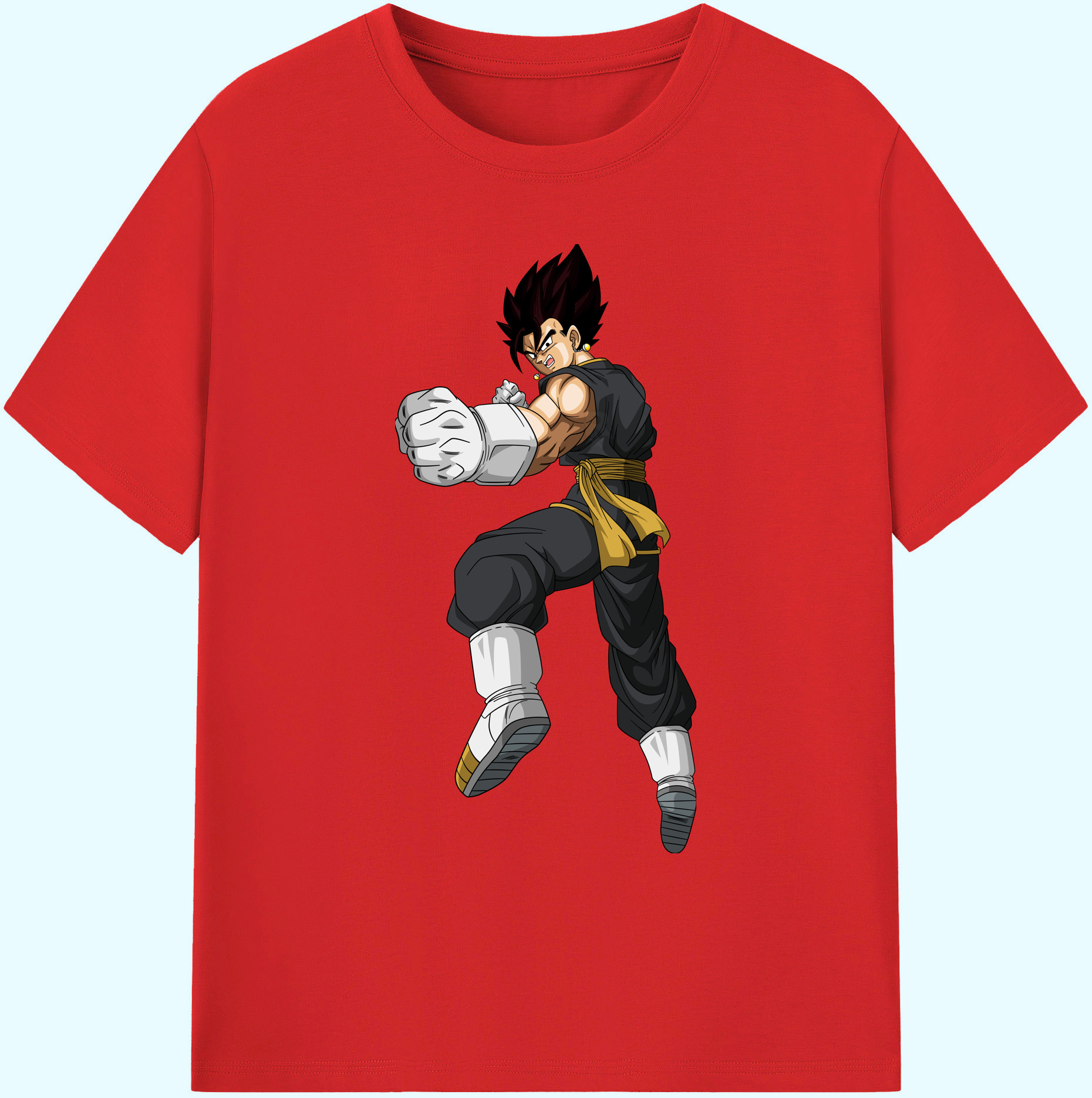 （画像用） ドラゴンボール ベジット DRAGON BALL Vegetto 綿100％ メンズ半袖Tシャツ｜肌触りやわらか＆通気性