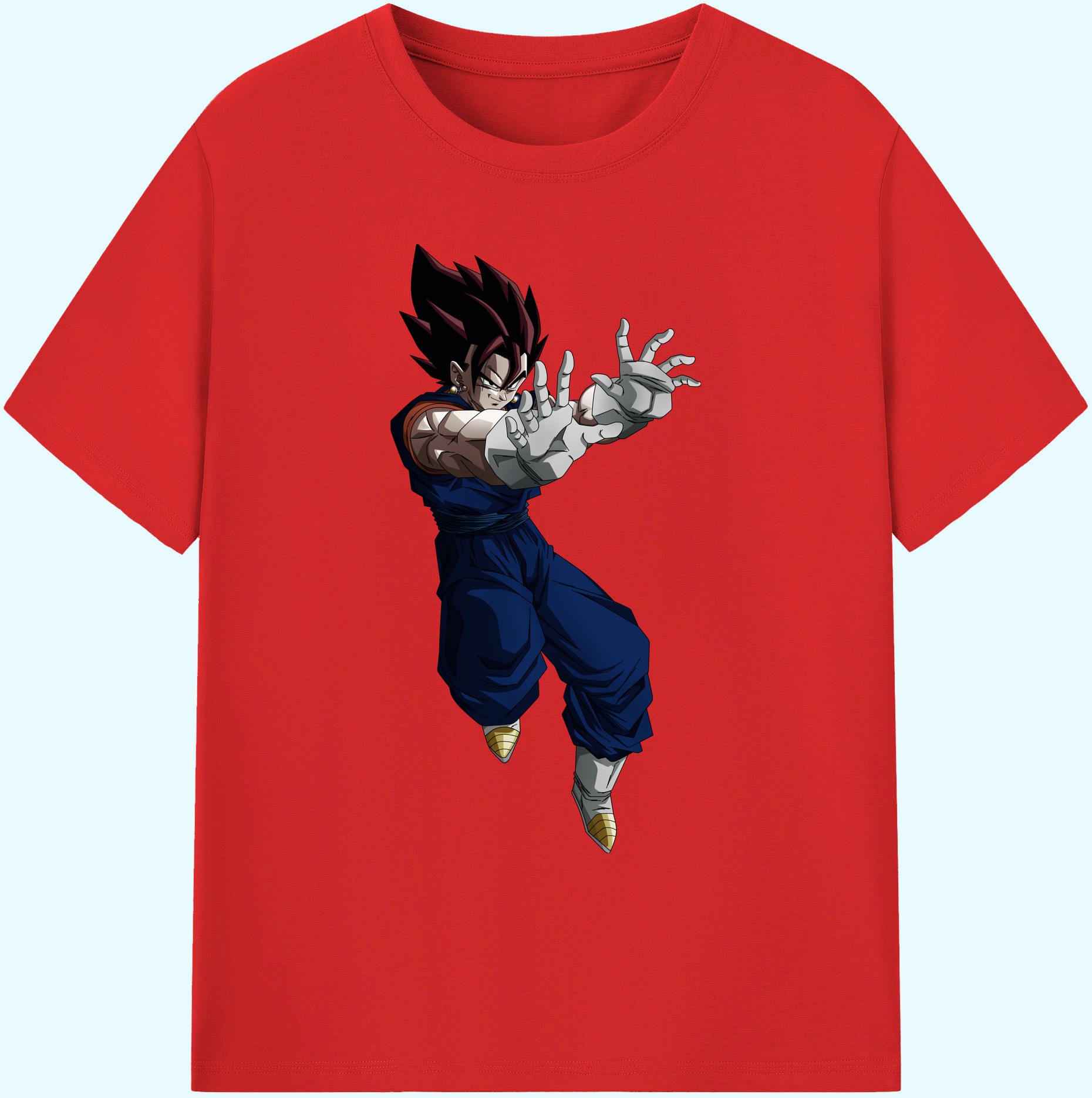 （画像用） ドラゴンボール ベジット DRAGON BALL Vegetto 綿100％ メンズ半袖Tシャツ｜肌触りやわらか＆通気性