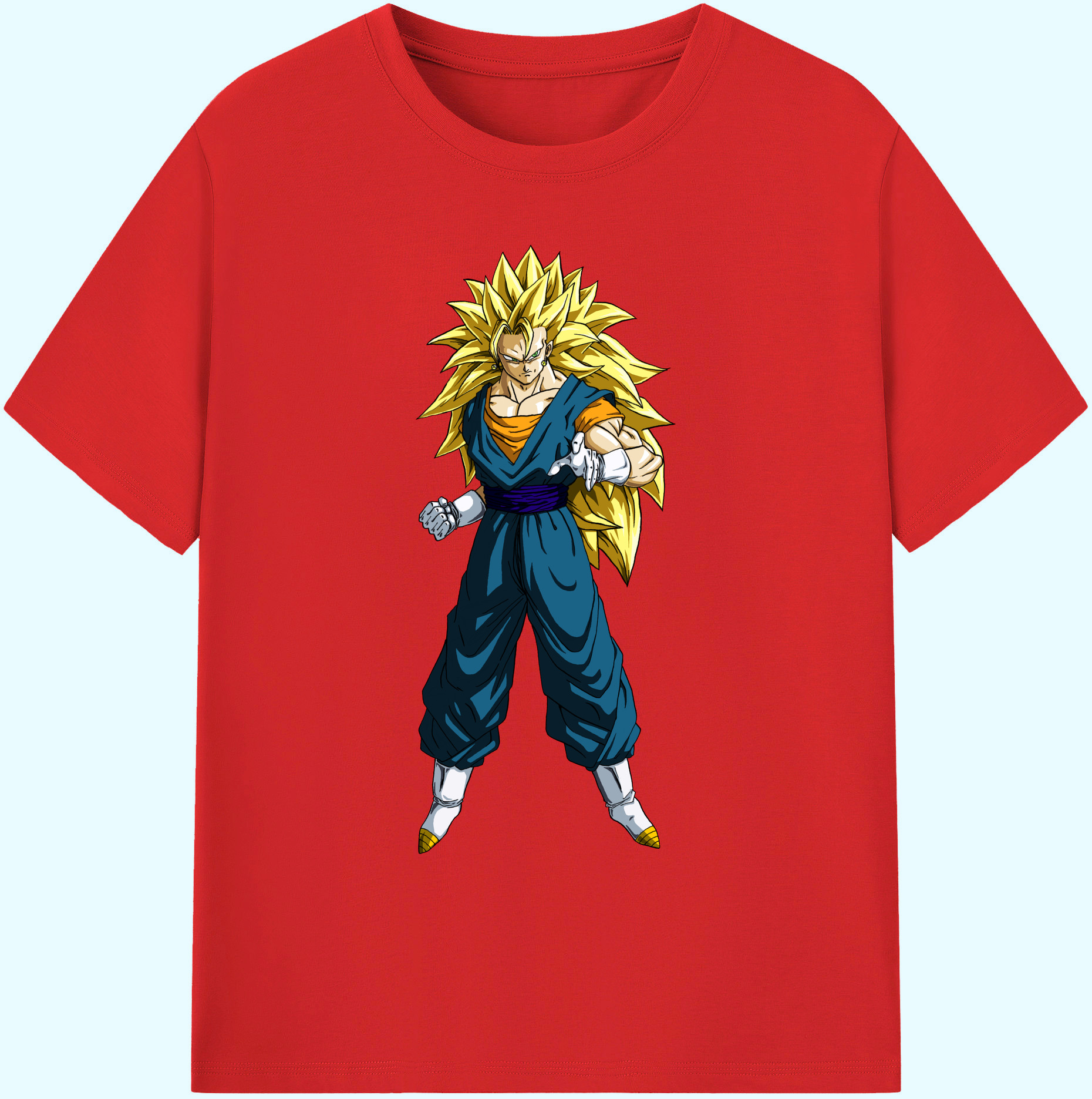 （画像用） ドラゴンボール ベジット DRAGON BALL Vegetto 綿100％ メンズ半袖Tシャツ｜肌触りやわらか＆通気性